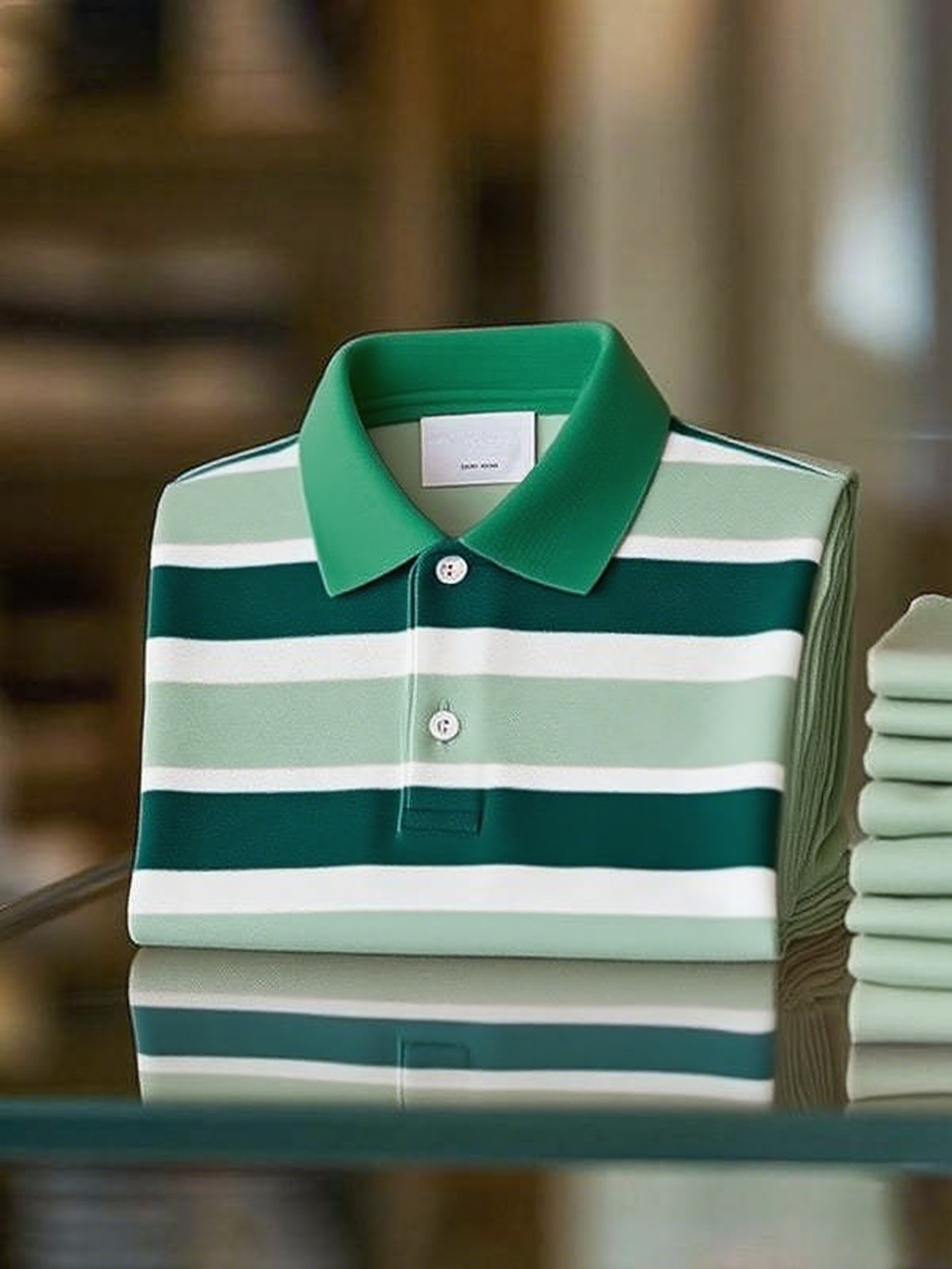 Men's Business Casual Button Short Sleeve Polo Shirt
