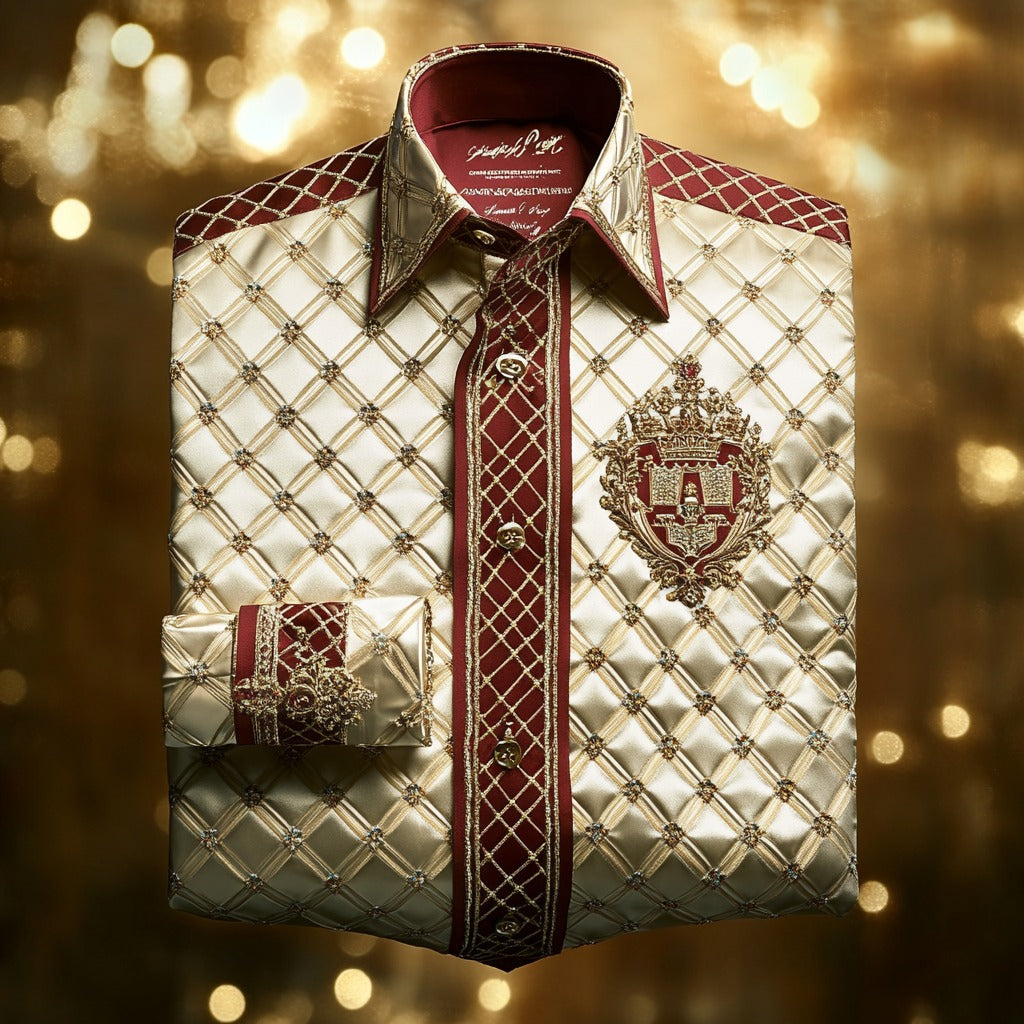 Men's Satin Luxe Long Sleeve Button Down Shirt