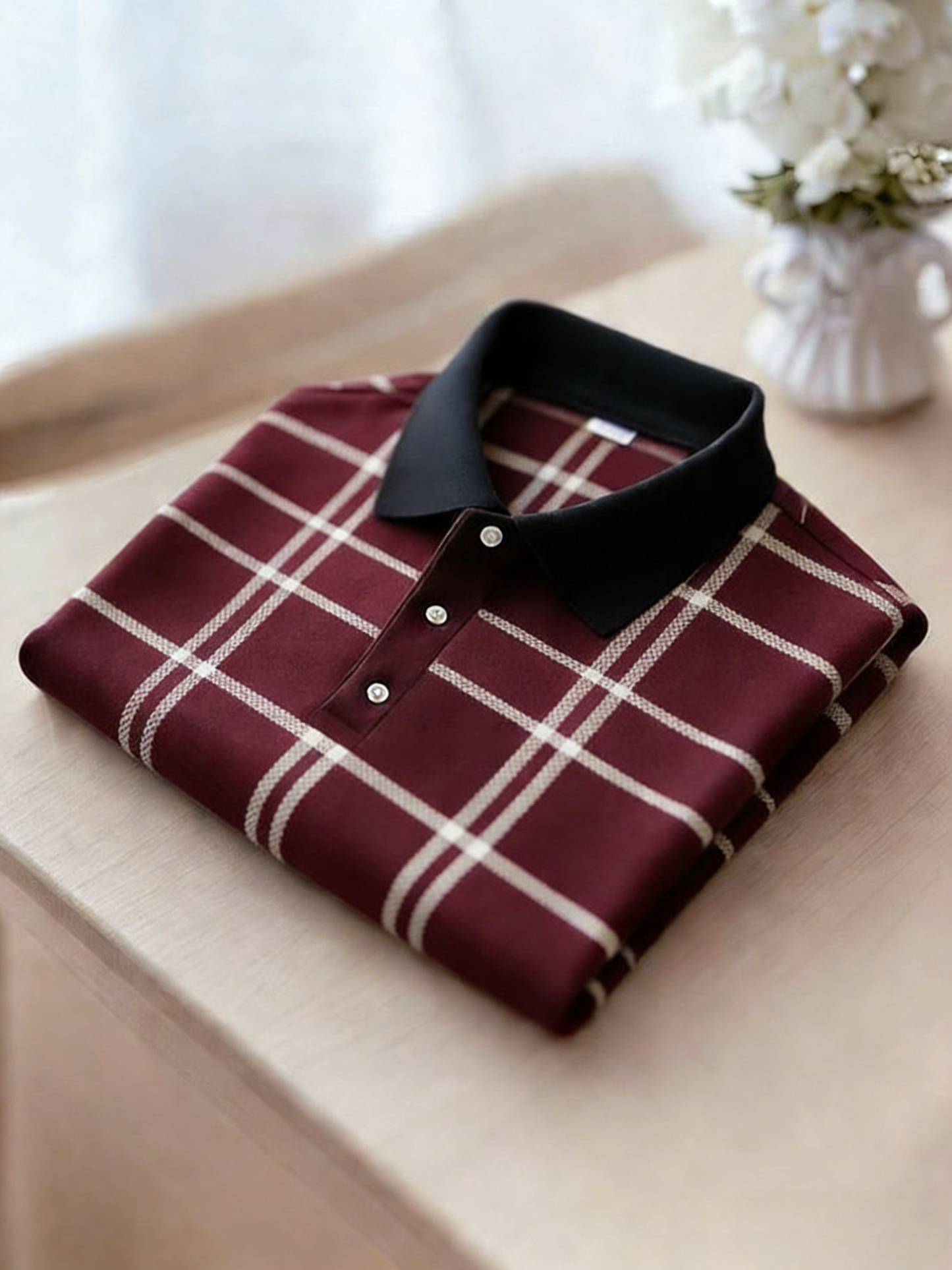 Men's Classic Business Button Short Sleeve Polo Shirt