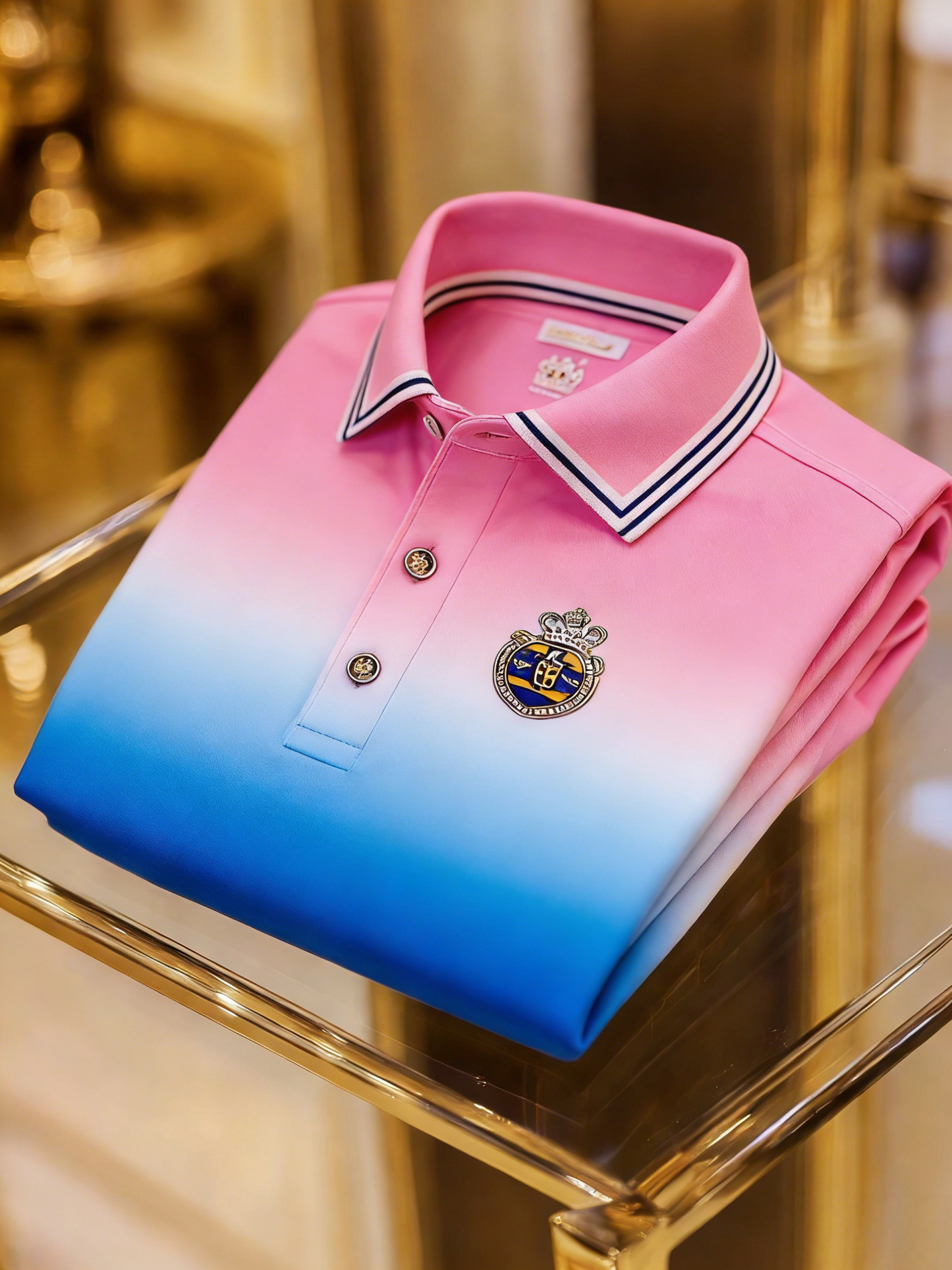 Men's Classic Business Button Short Sleeve Polo Shirt