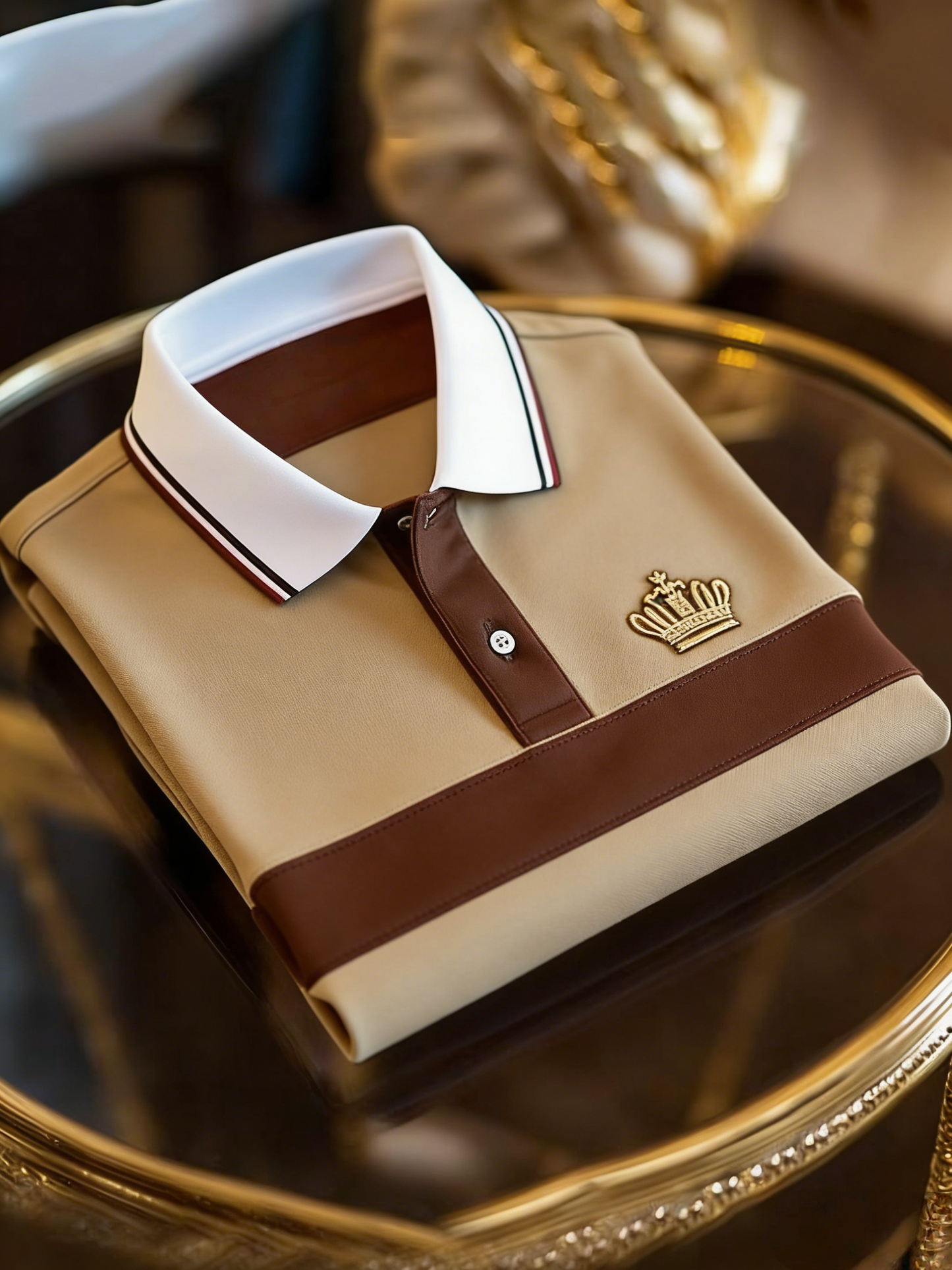 Men's Classic Business Button Short Sleeve Polo Shirt