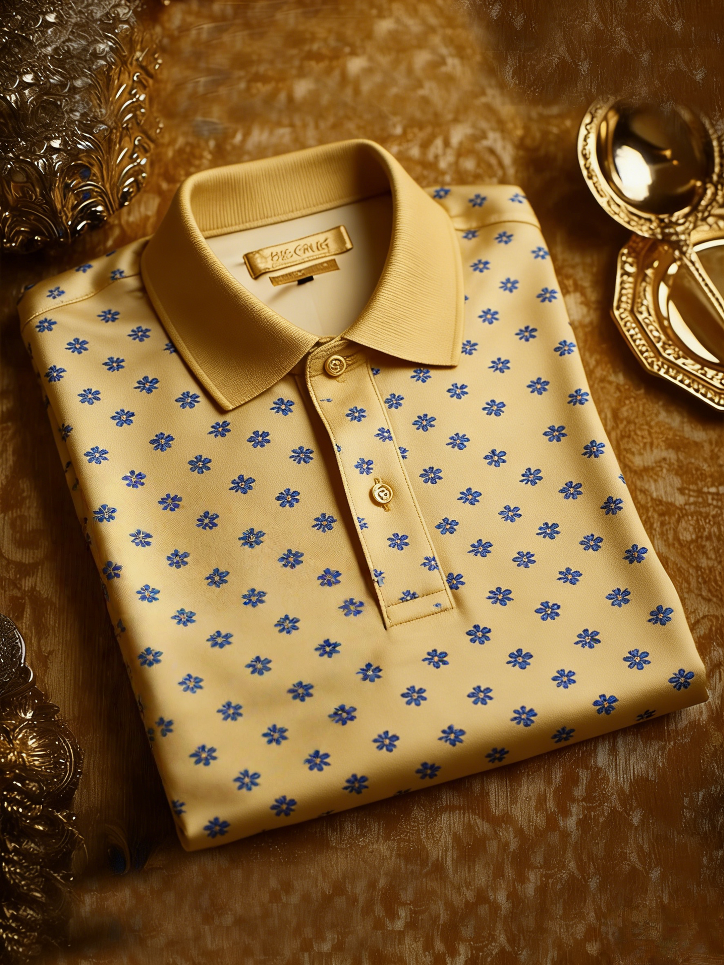 Men's Classic Business Button Short Sleeve Polo Shirt