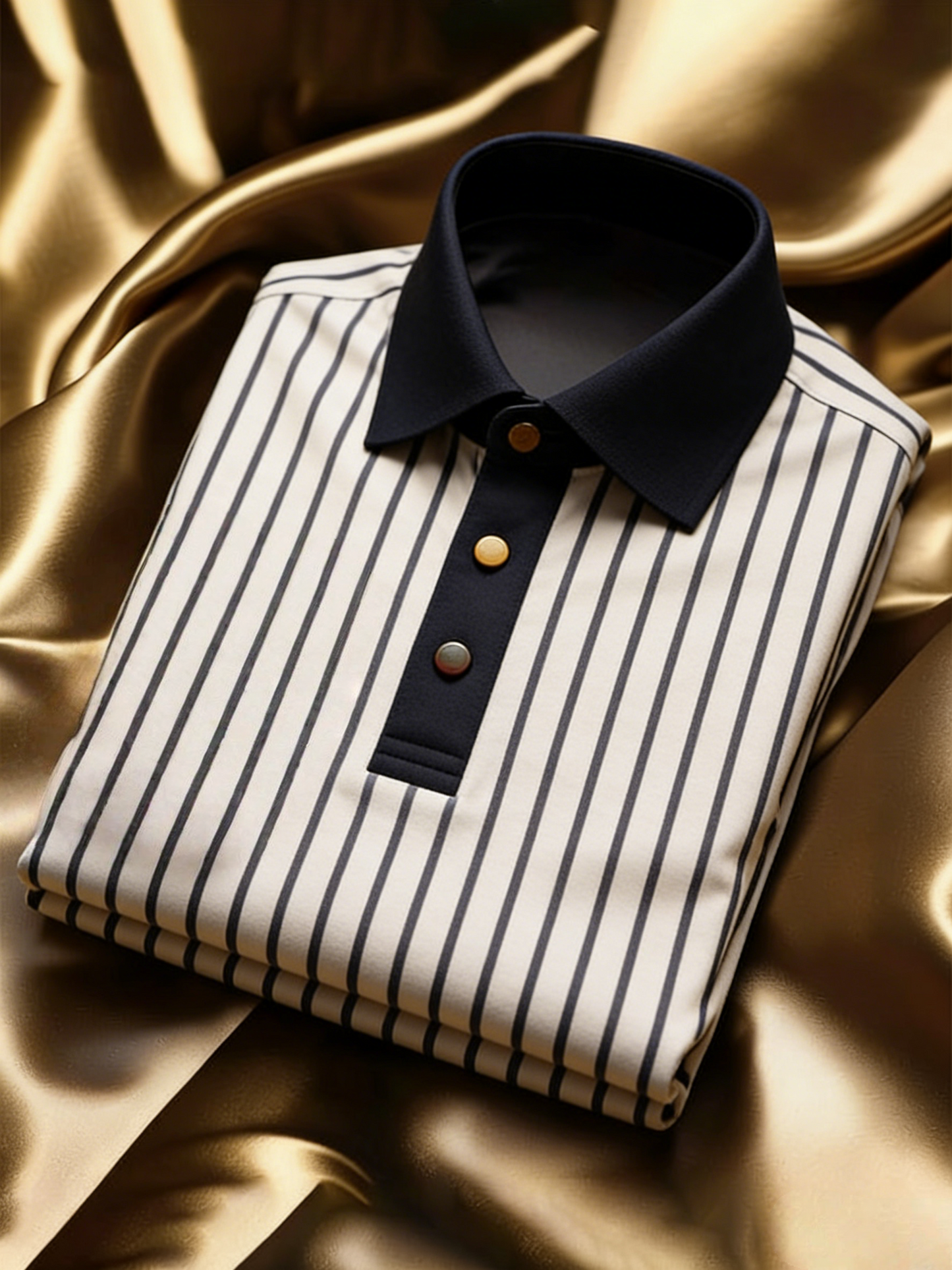 Men's Classic Business Button Short Sleeve Polo Shirt