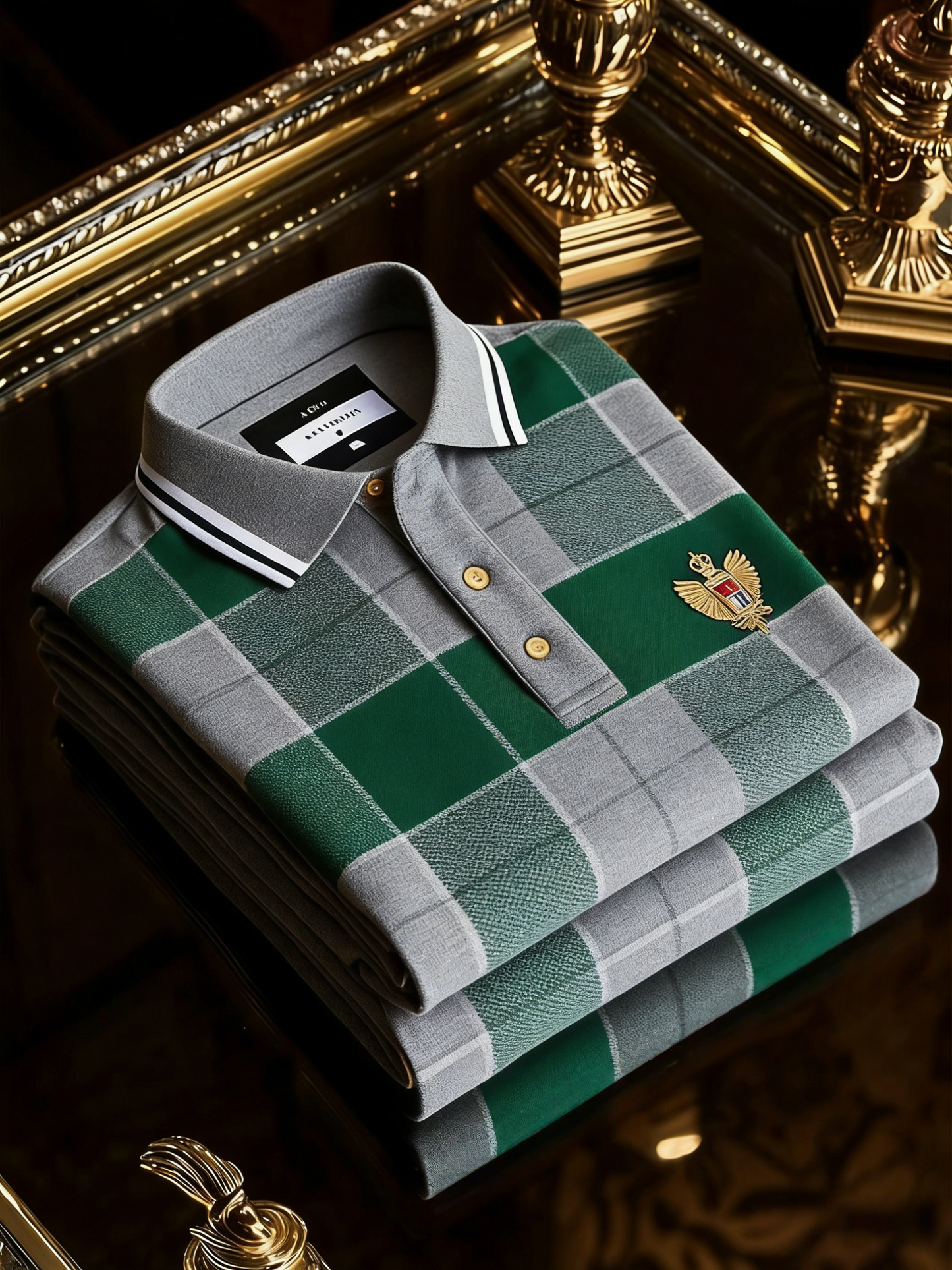 Men's Classic Business Button Short Sleeve Polo Shirt