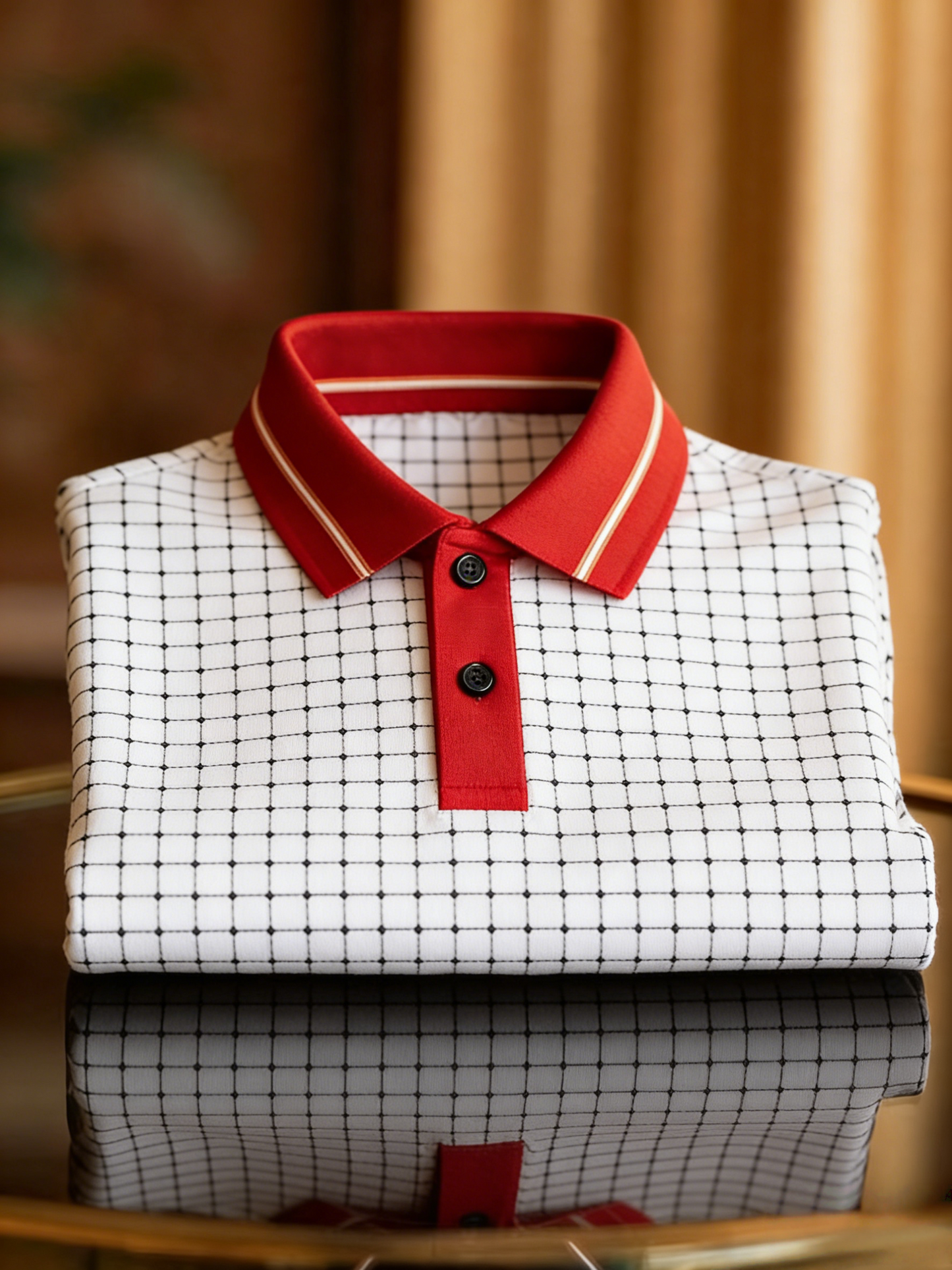 Men's Classic Business Button Short Sleeve Polo Shirt