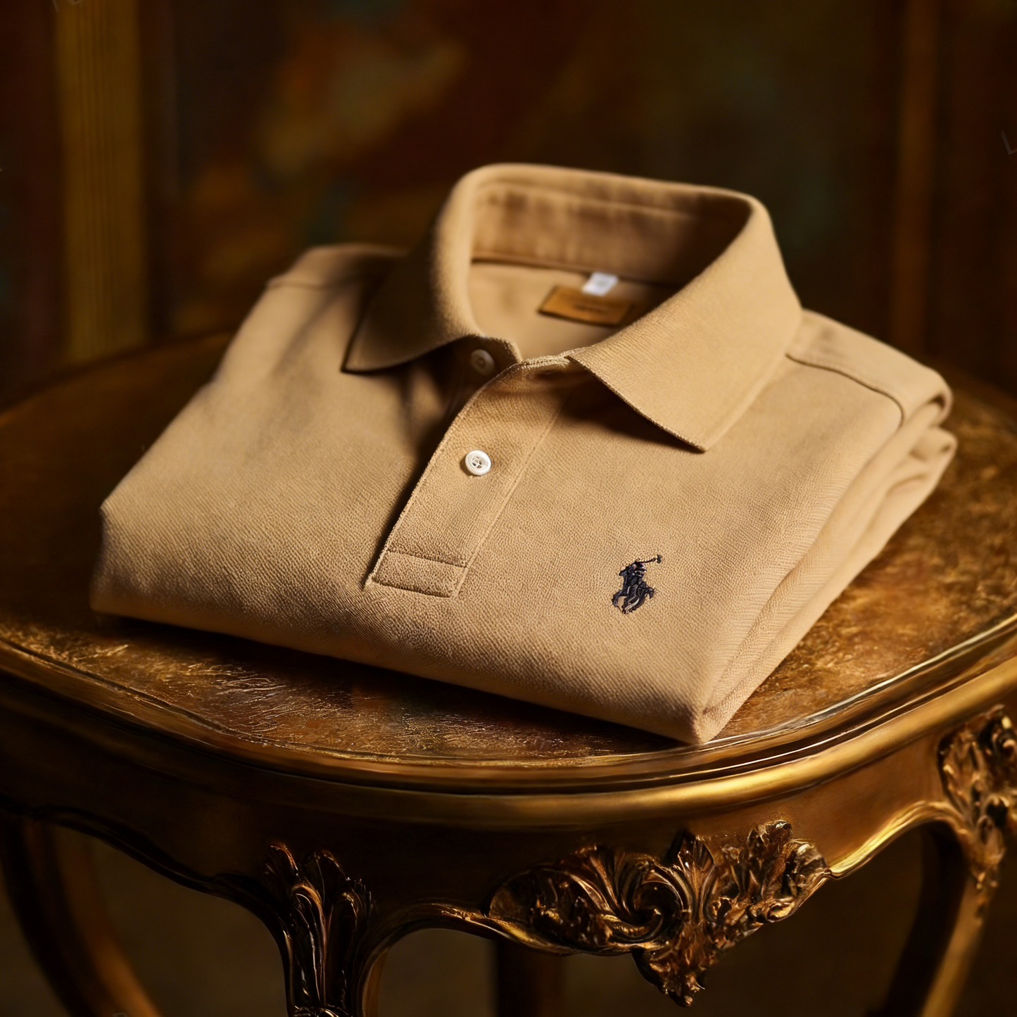 Men's Business Casual Jacquard Button Short Sleeve Polo Shirt