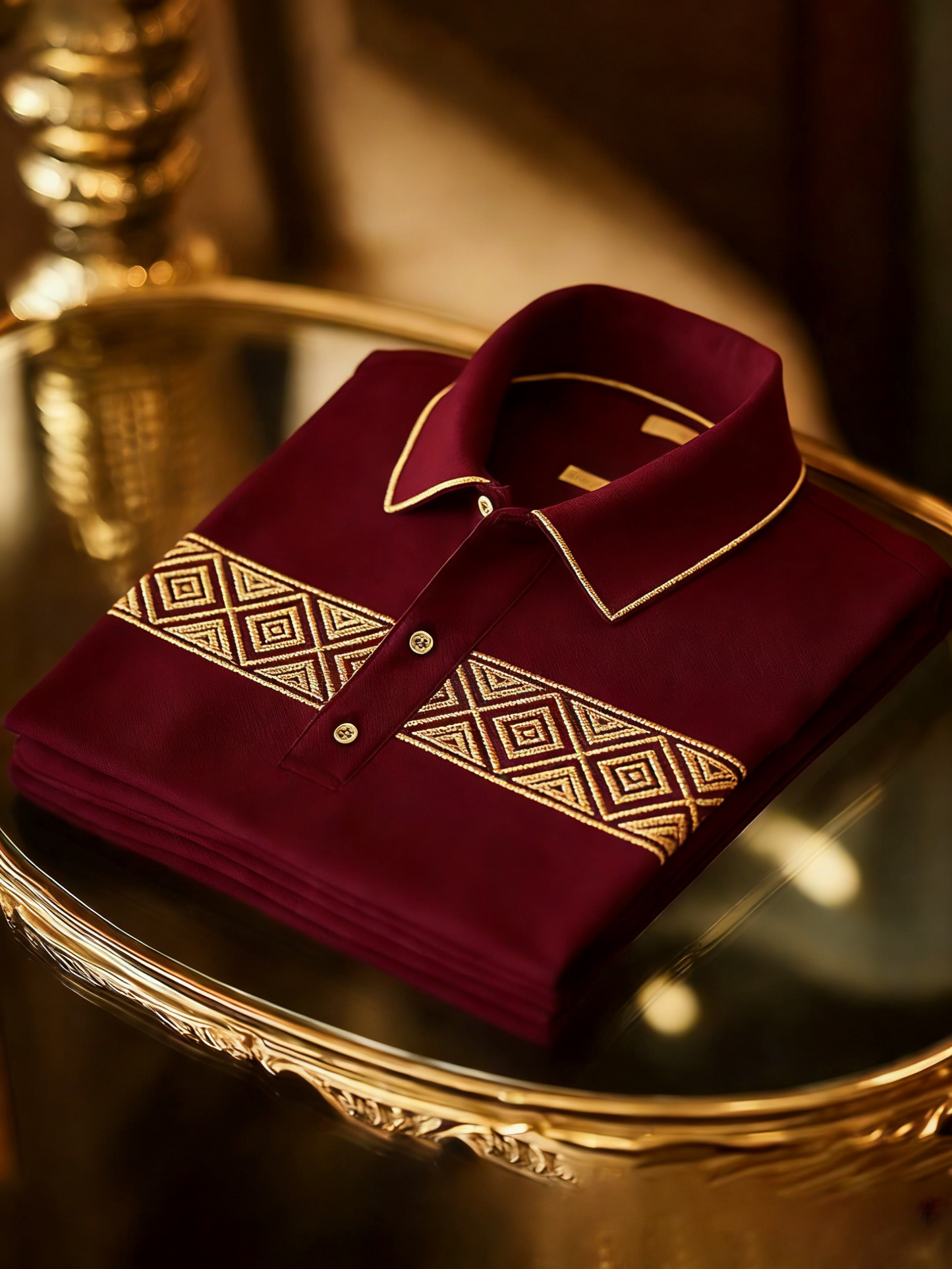 Men's Classic Business Button Short Sleeve Polo Shirt