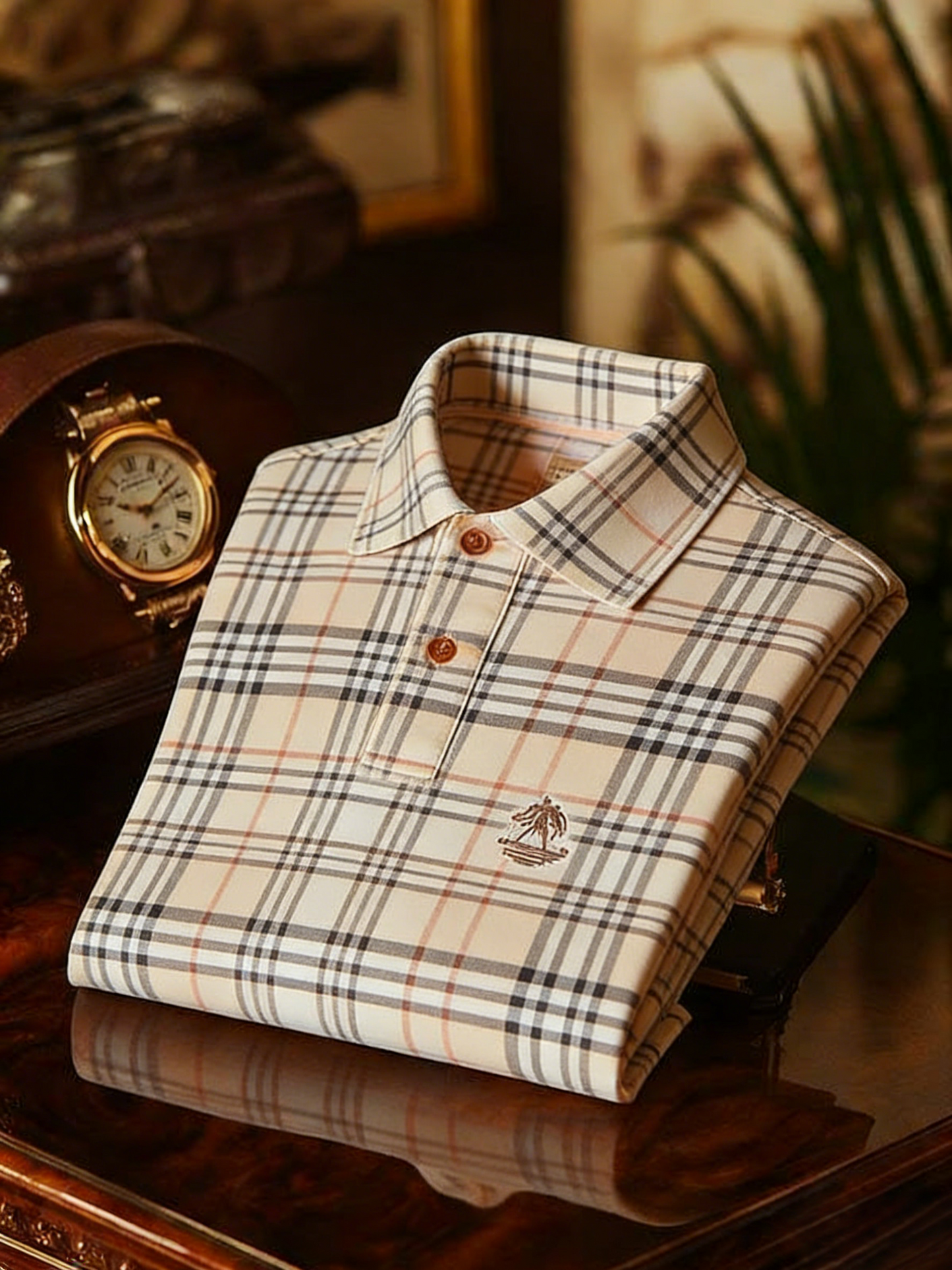 Men's Classic Business Button Short Sleeve Polo Shirt