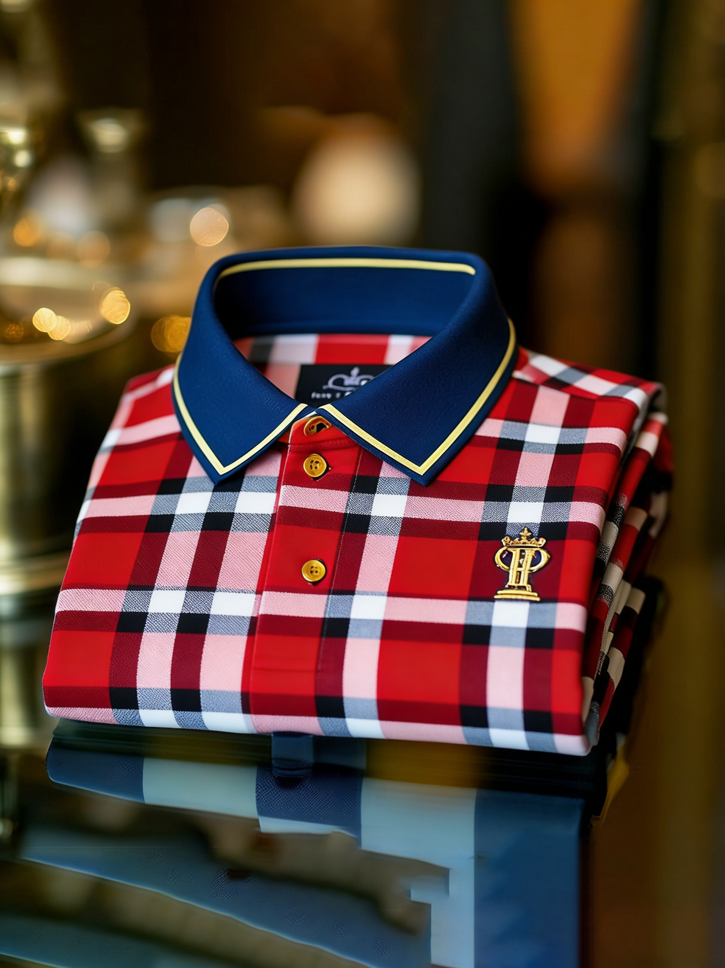 Men's Classic Business Button Short Sleeve Polo Shirt