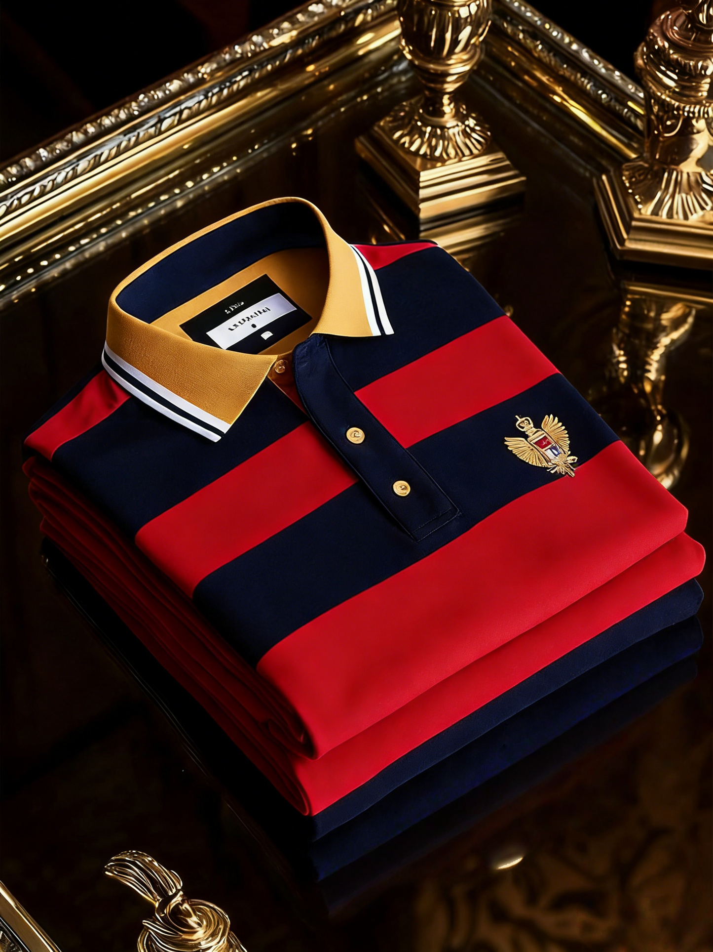 Men's Classic Business Button Short Sleeve Polo Shirt
