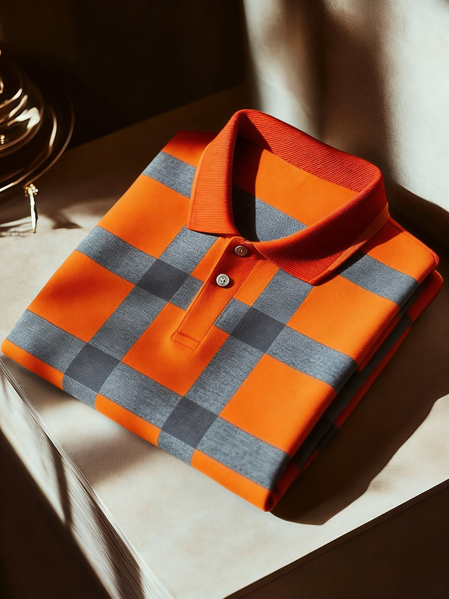 Men's Classic Business Button Short Sleeve Polo Shirt