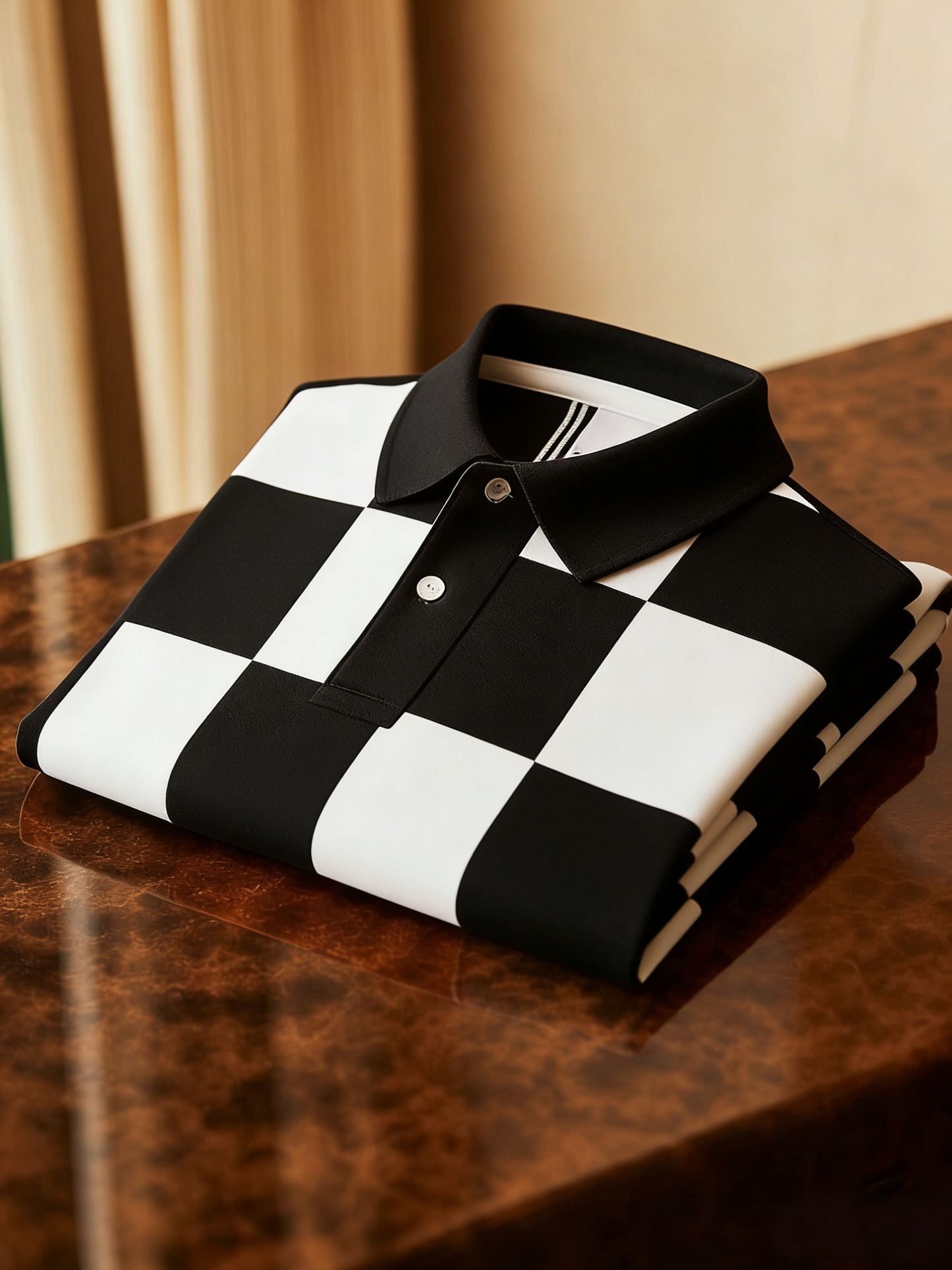 Men's Classic Business Button Short Sleeve Polo Shirt
