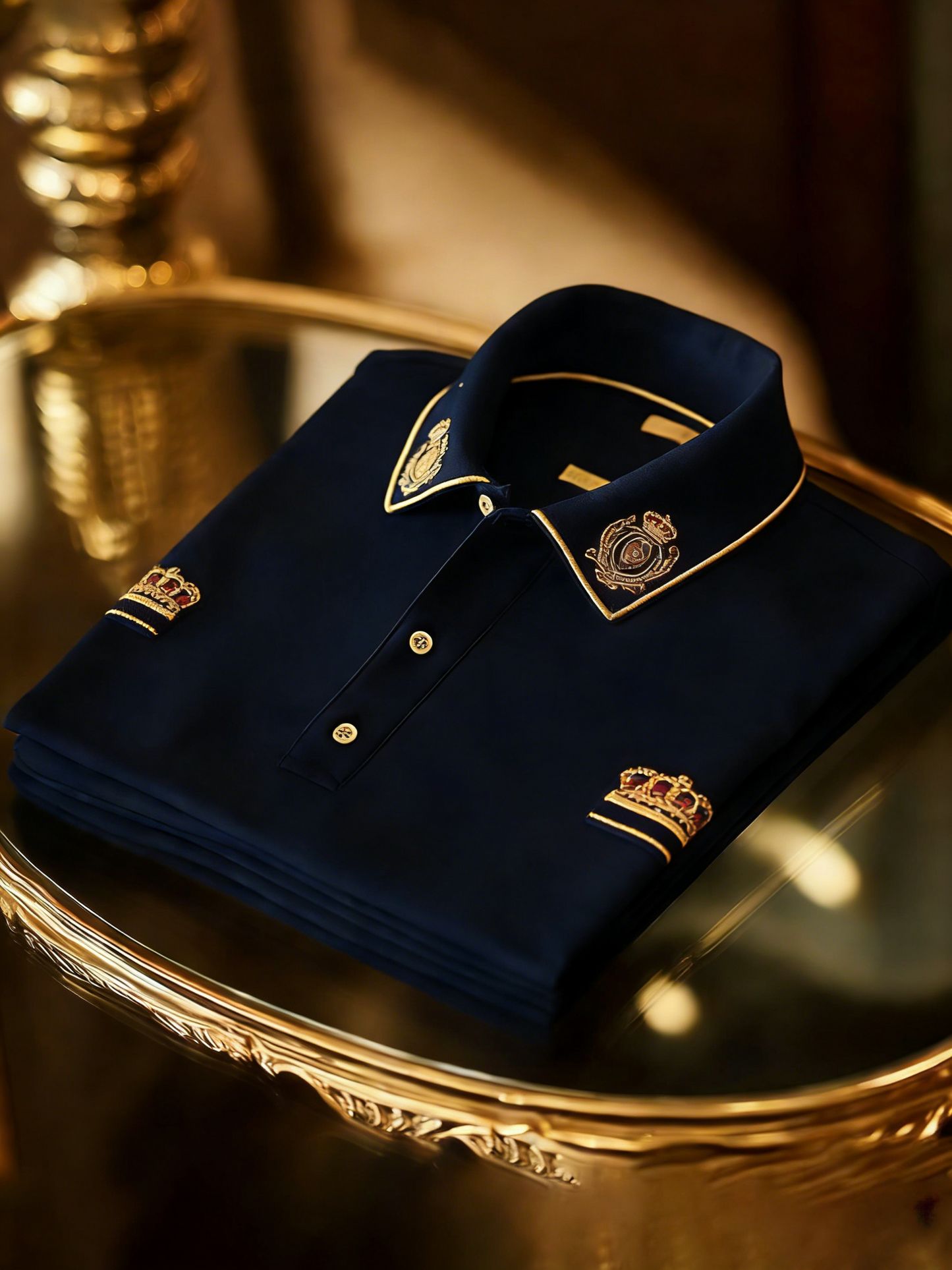 Men's Classic Business Button Short Sleeve Polo Shirt