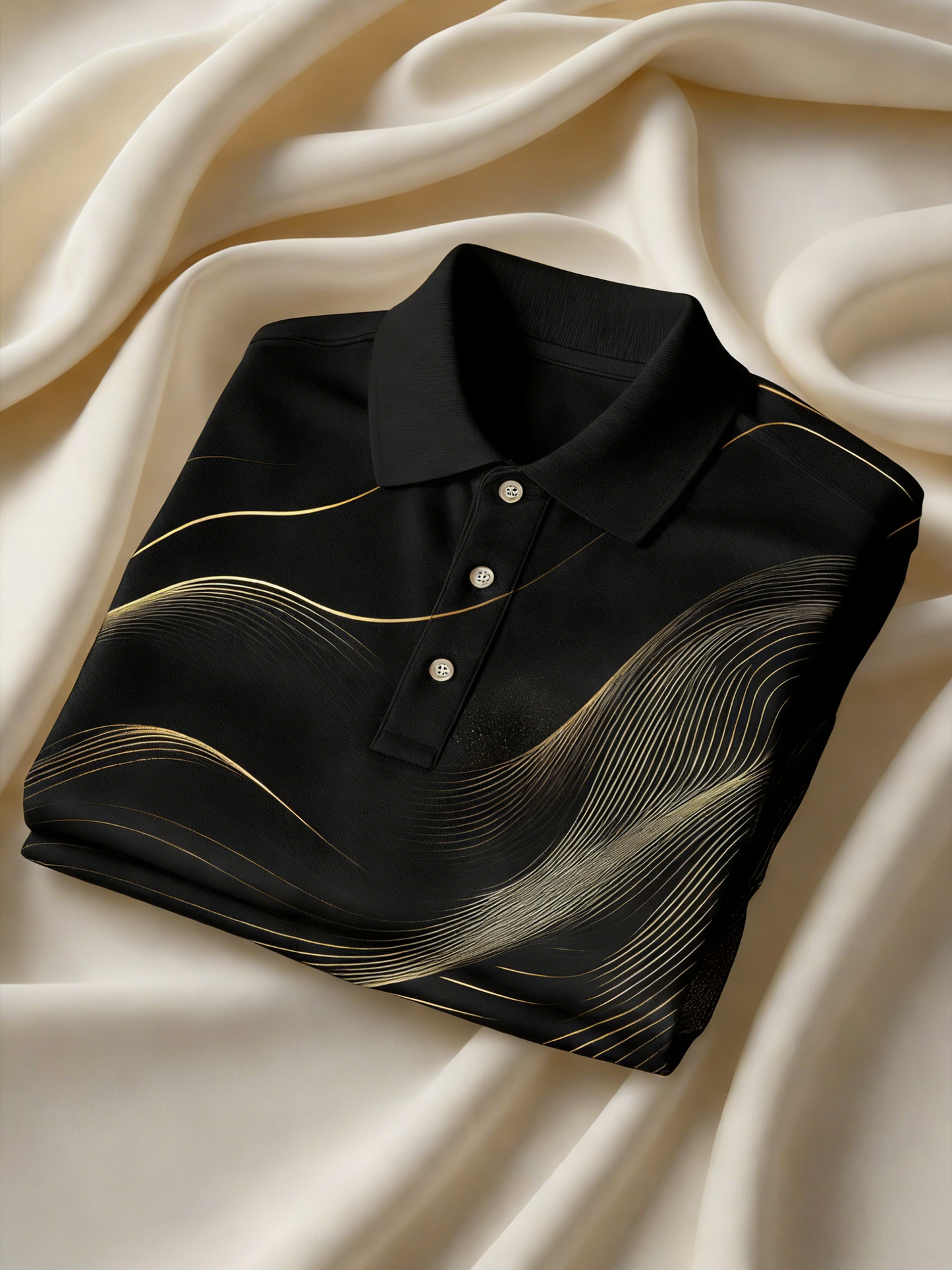 Men's Classic Business Button Short Sleeve Polo Shirt