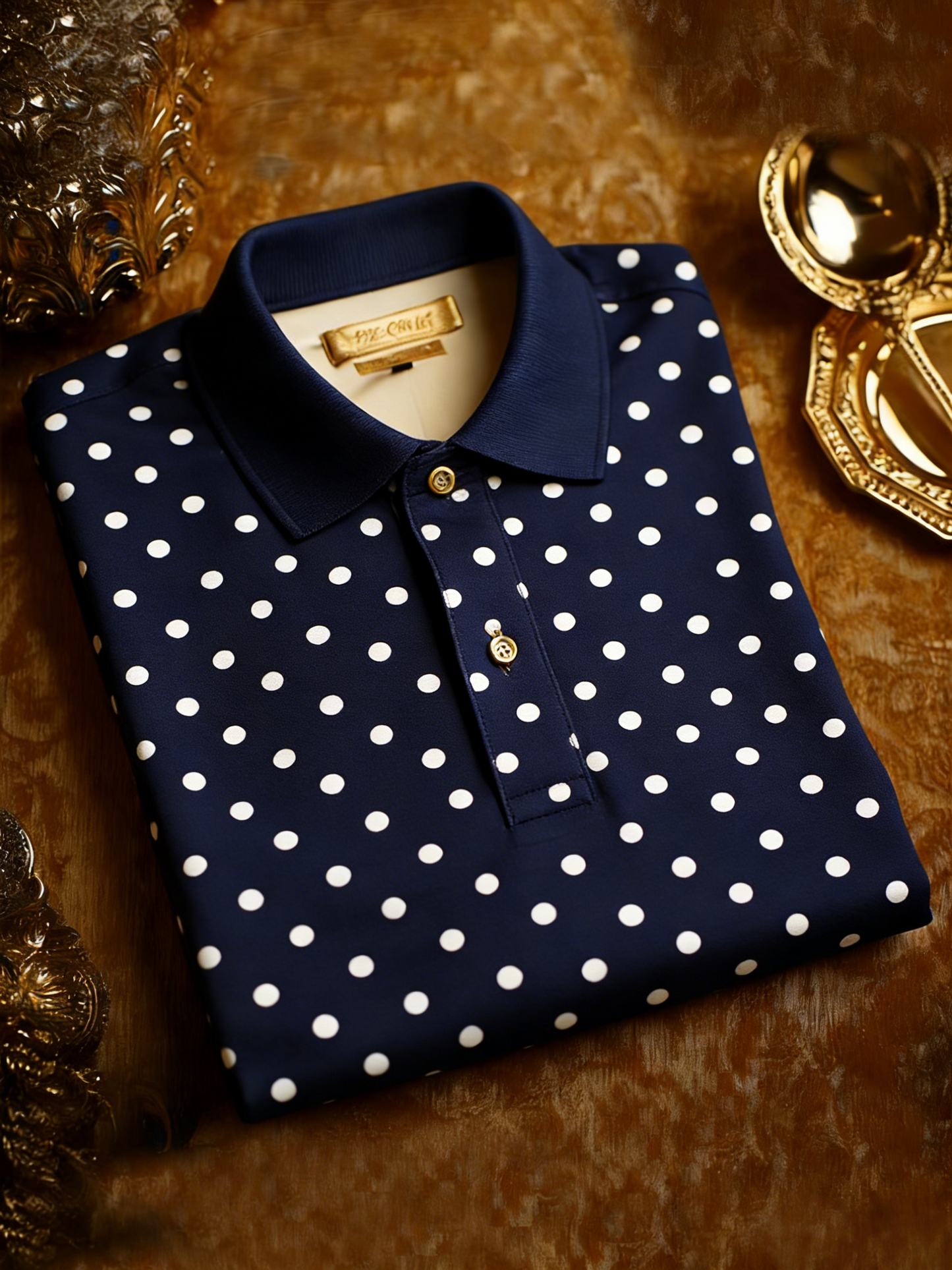 Men's Classic Business Button Short Sleeve Polo Shirt
