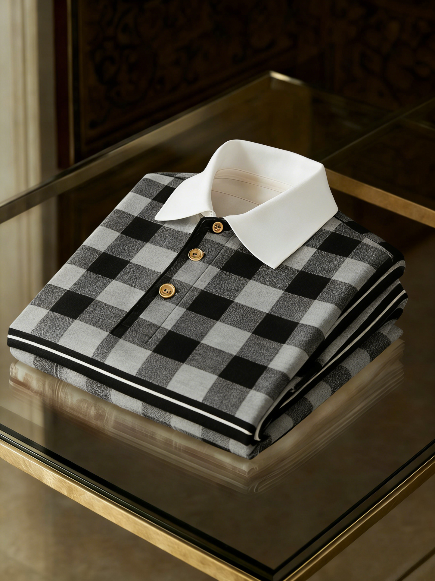 Men's Classic Business Button Short Sleeve Polo Shirt
