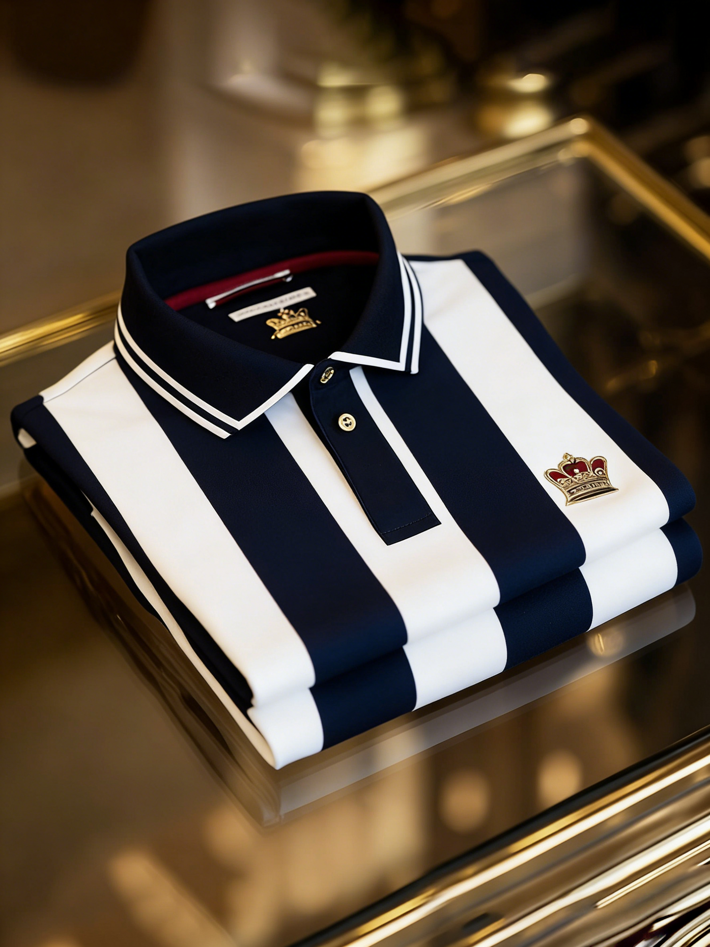Men's Classic Business Button Short Sleeve Polo Shirt