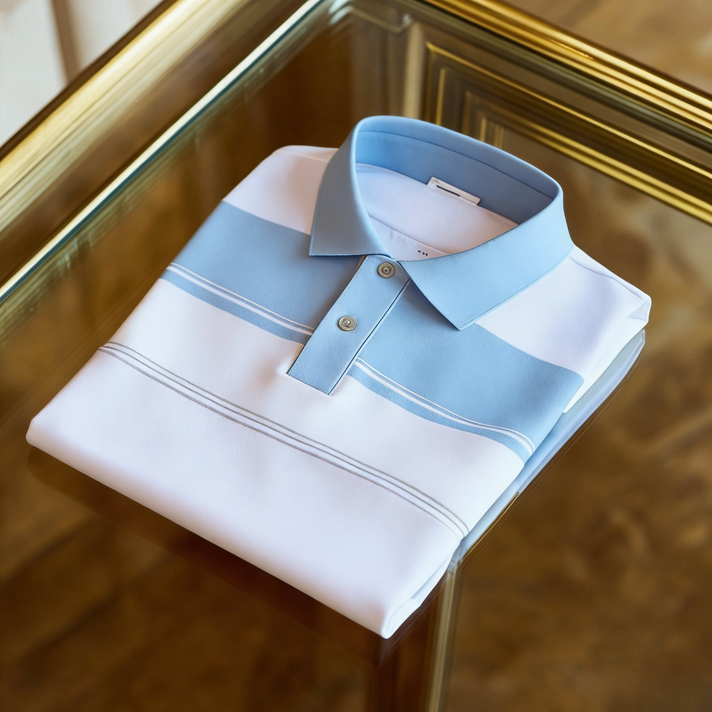 Men's Classic Business Button Short Sleeve Polo Shirt