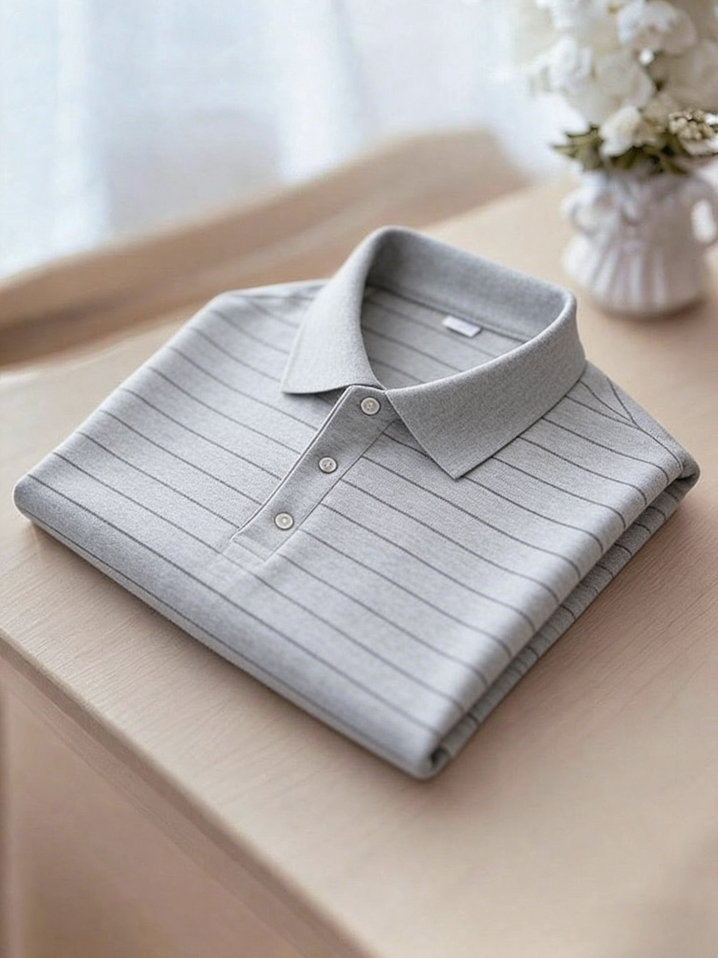 Men's Classic Business Button Short Sleeve Polo Shirt