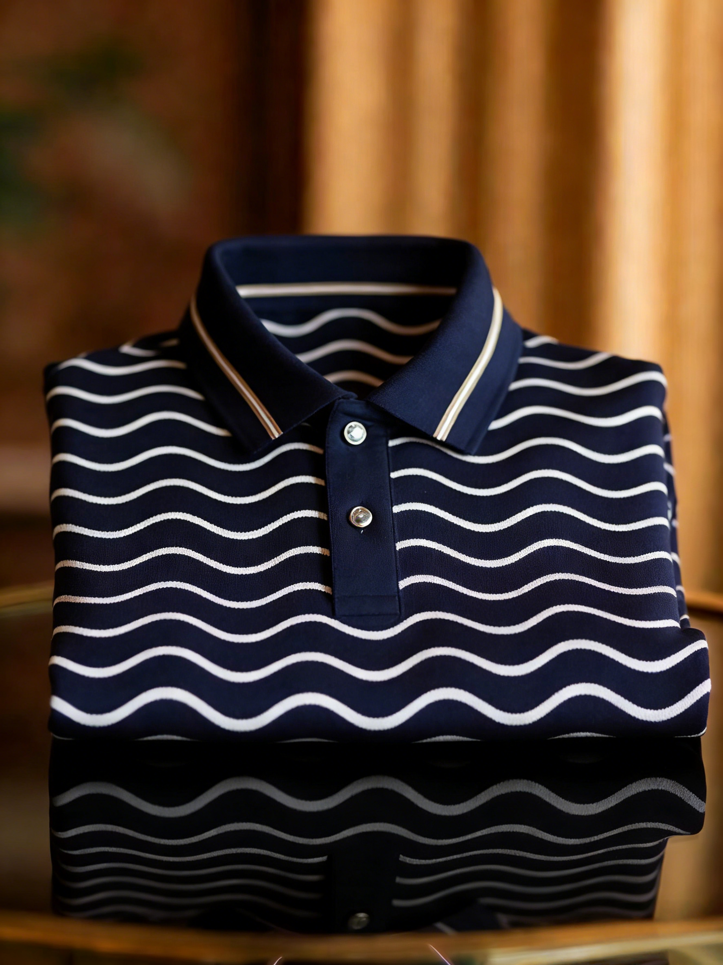 Men's Classic Business Button Short Sleeve Polo Shirt
