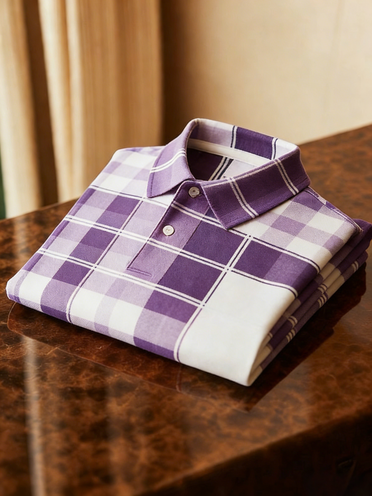 Men's Classic Business Button Short Sleeve Polo Shirt