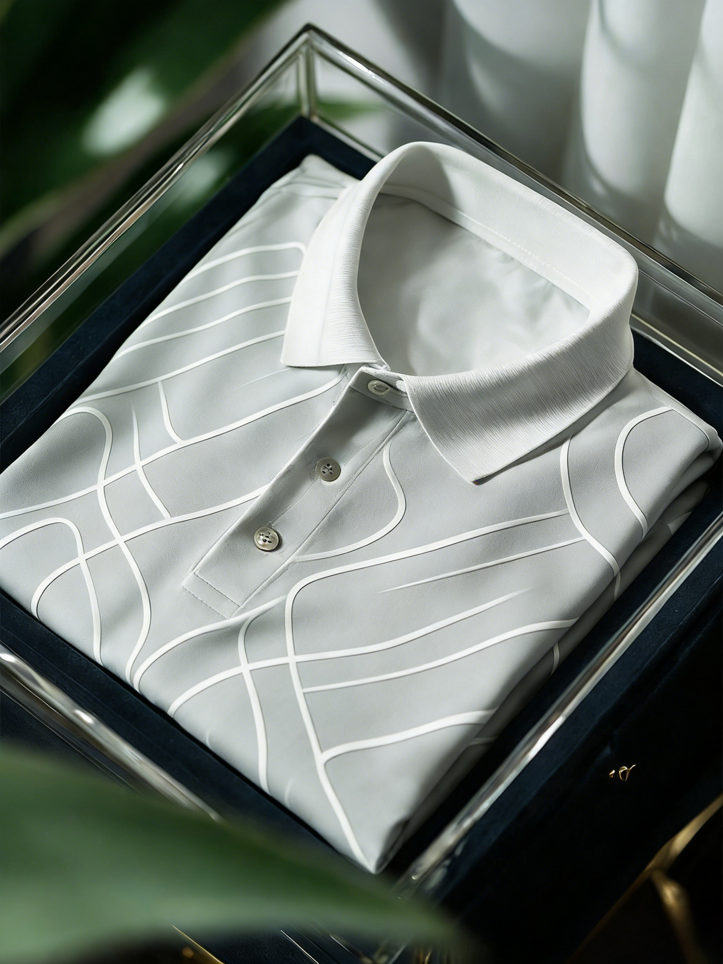 Men's Classic Business Button Short Sleeve Polo Shirt