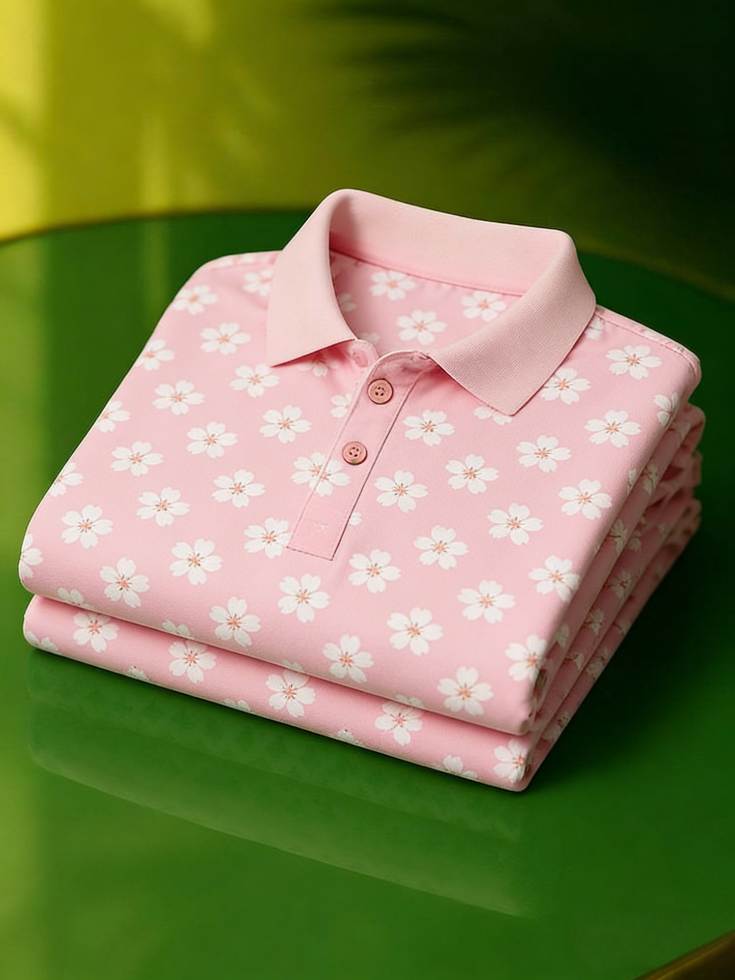 Men's Classic Business Button Short Sleeve Polo Shirt