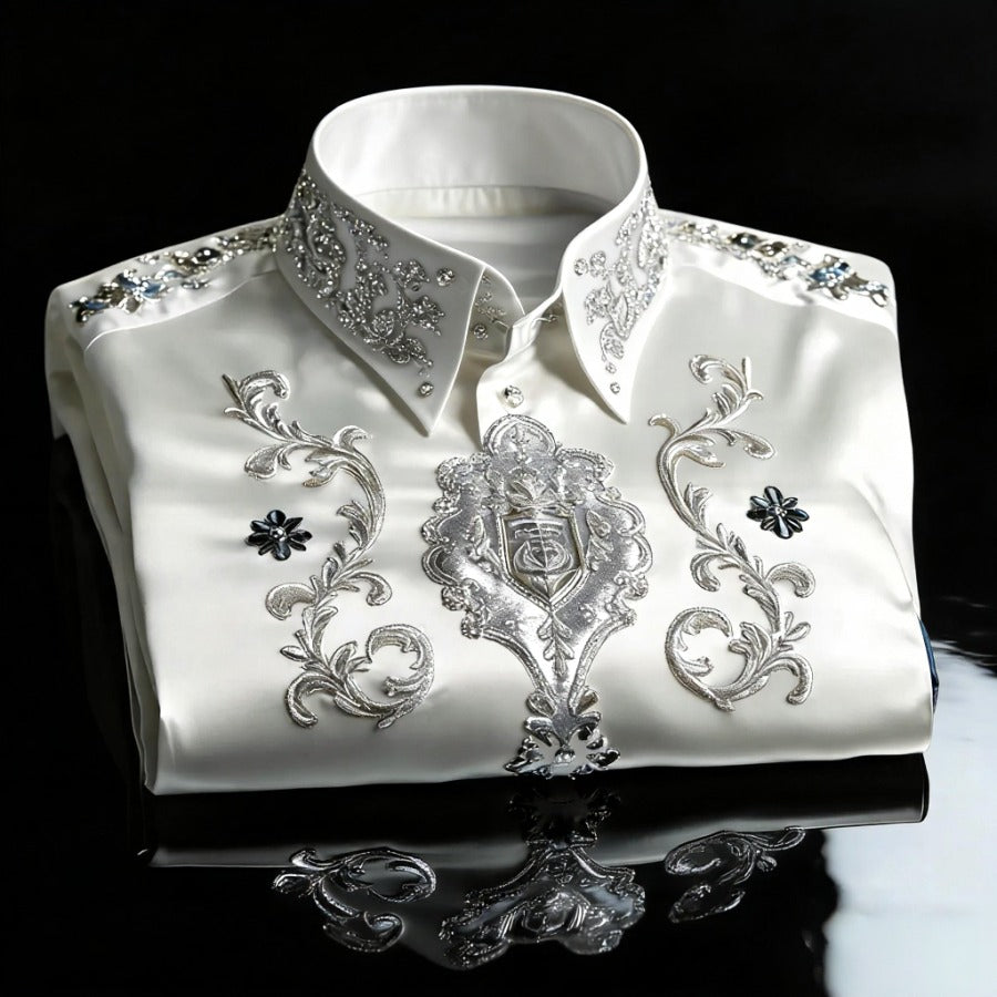 Luxury Premium High Elasticity Shirt Business Casual Out Vacation Long Sleeve Shirt