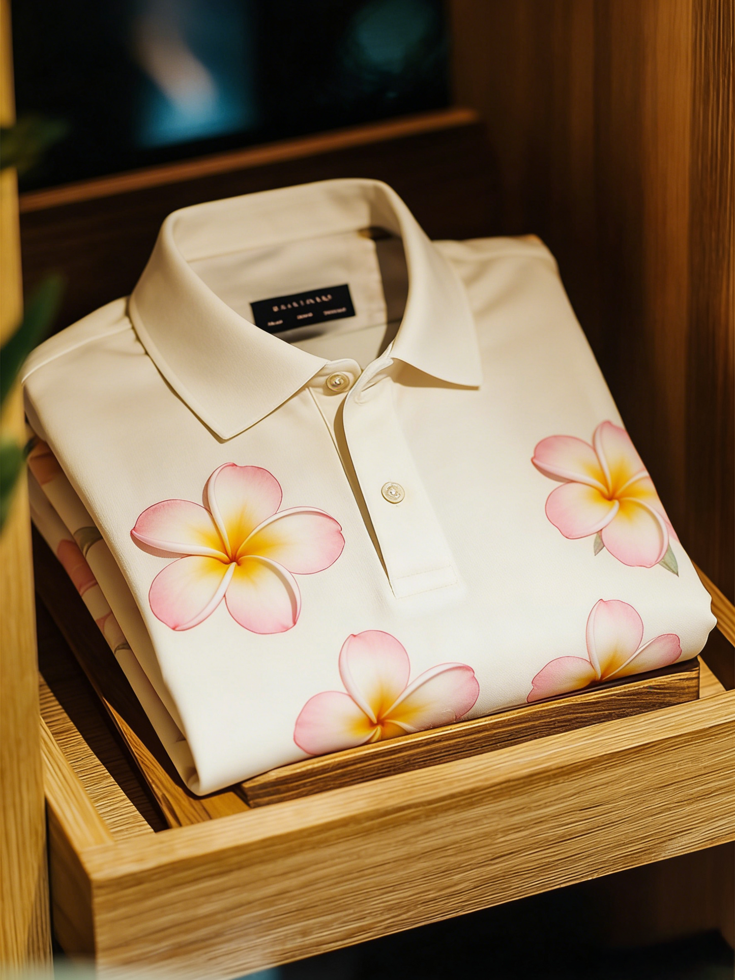 Men's Floral Printed Holiday Casual Short Sleeve Polo Shirt