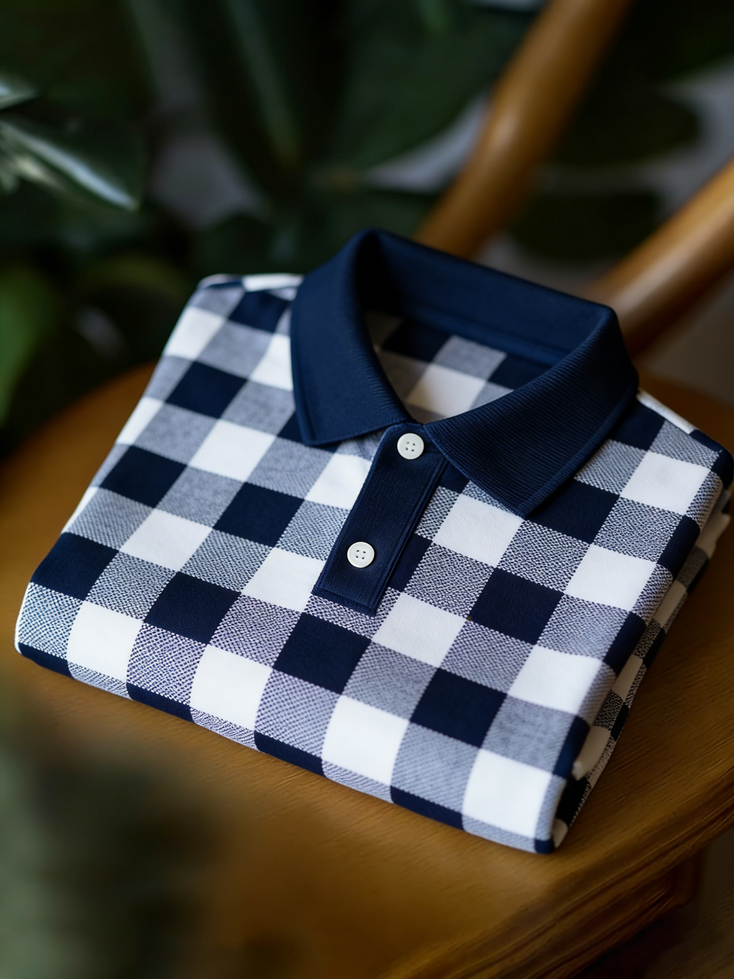 Men's Business Style Print Short Sleeved Polo Shirt