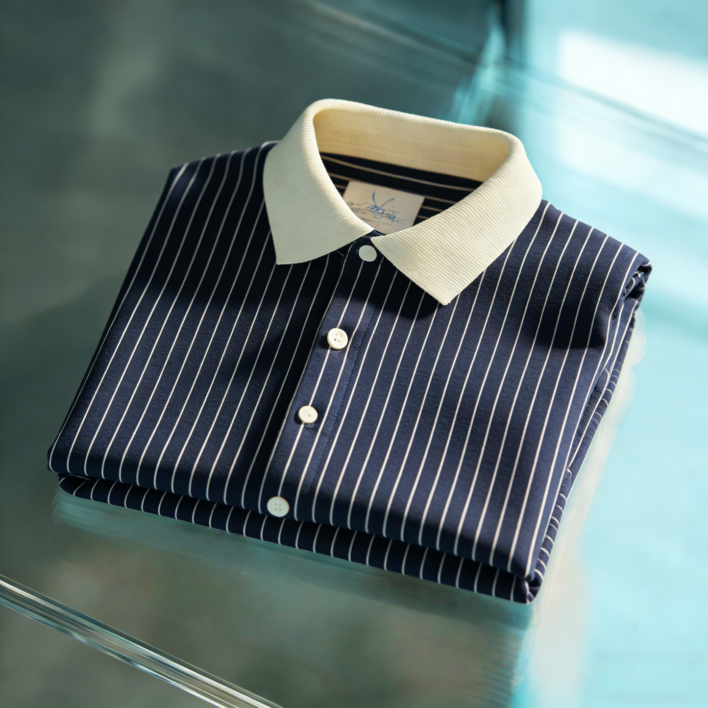 Men's Business Style Print Short Sleeved Polo Shirt
