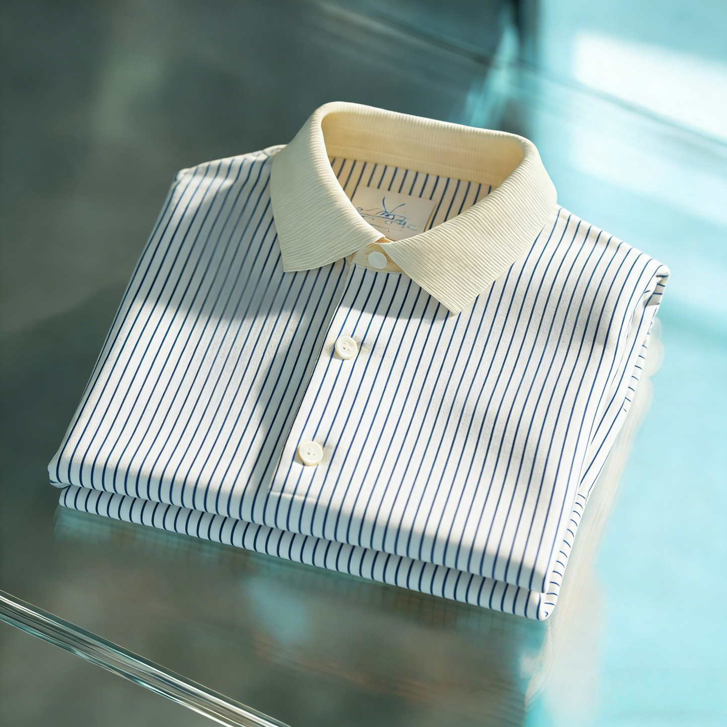 Men's Business Style Print Short Sleeved Polo Shirt
