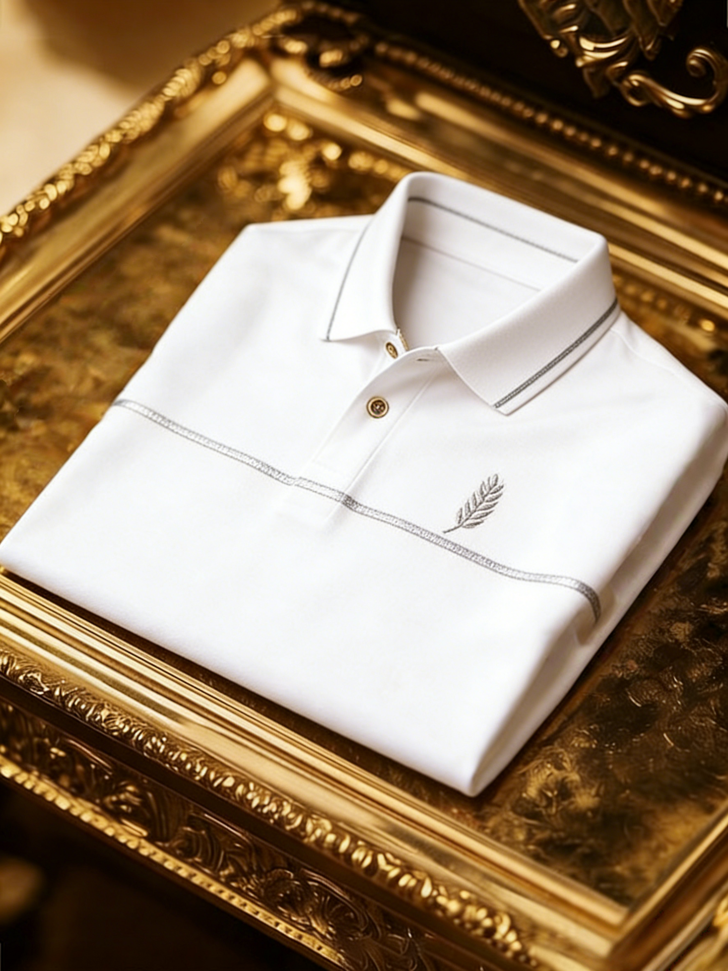 Men's Business Casual Button Short Sleeve Polo Shirt