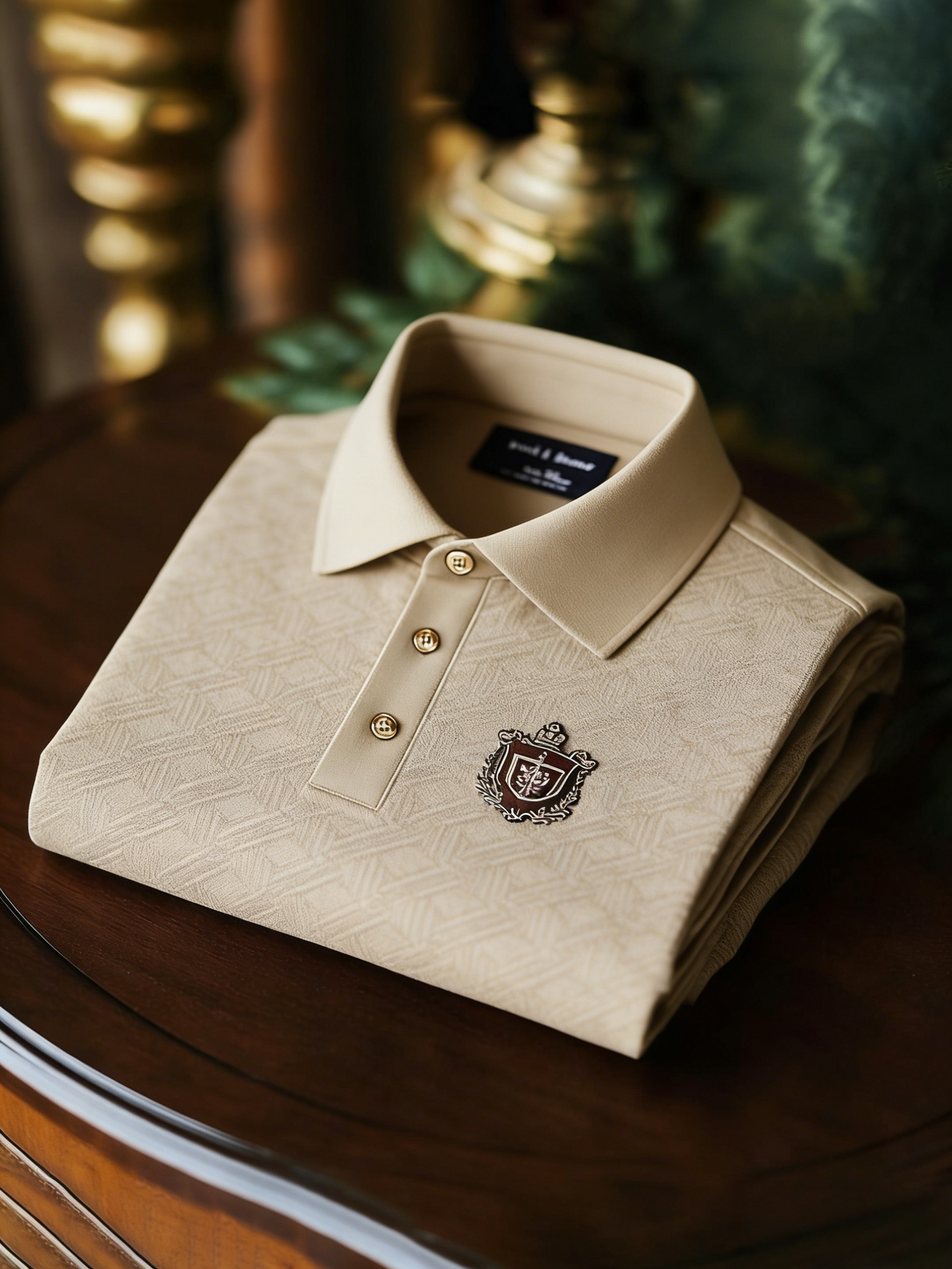 Men's Business Casual Button Short Sleeve Polo Shirt