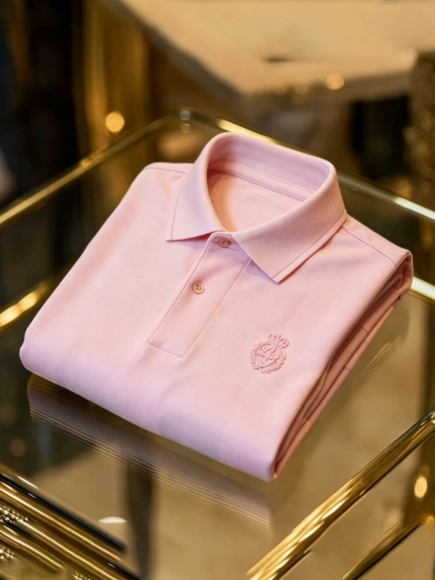 Men's Business Button-Down Short Sleeve Polo Shirt