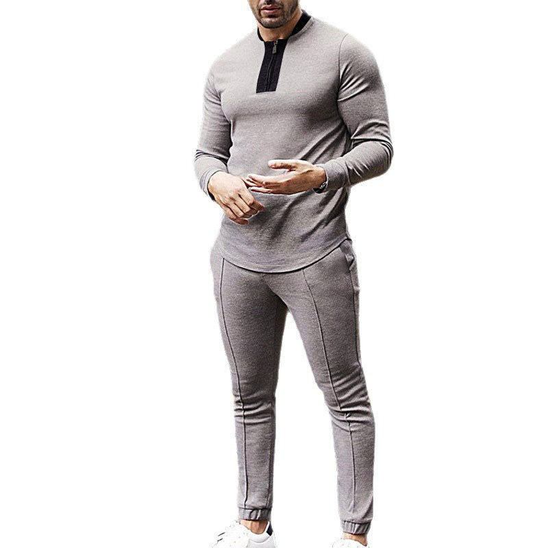 Men's Long Sleeve Casual Two-Piece Set