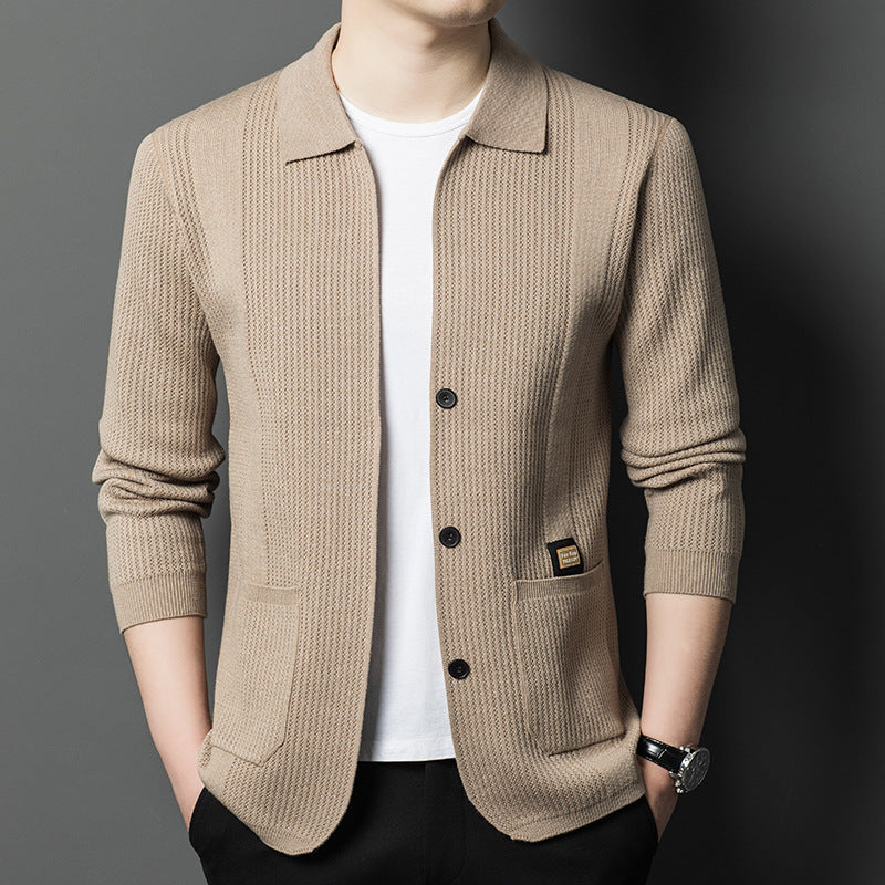 Knitted Cardigan Men's Sweater Jacket