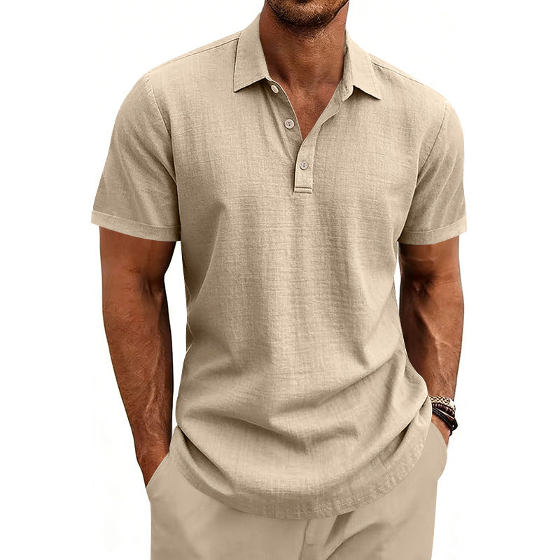 Men's Knit Short Sleeve Polo Shirt