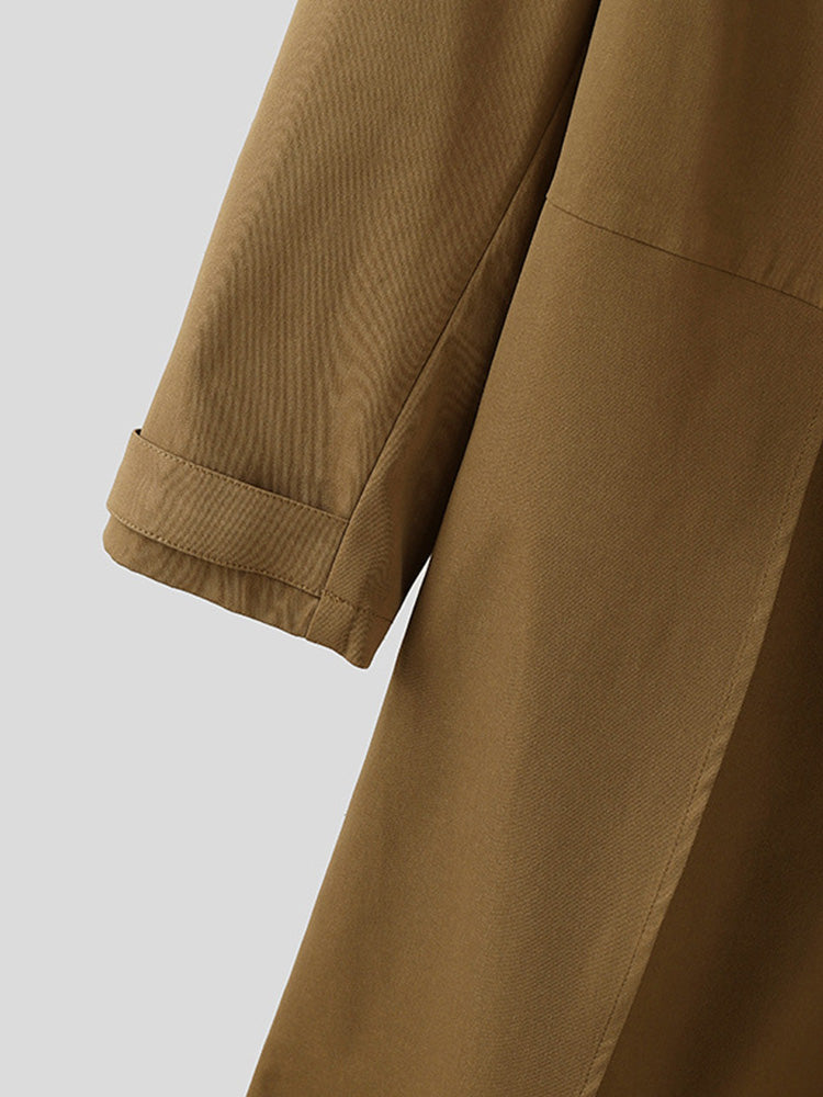 Designer Faux Two-Piece Long Suit Overcoat