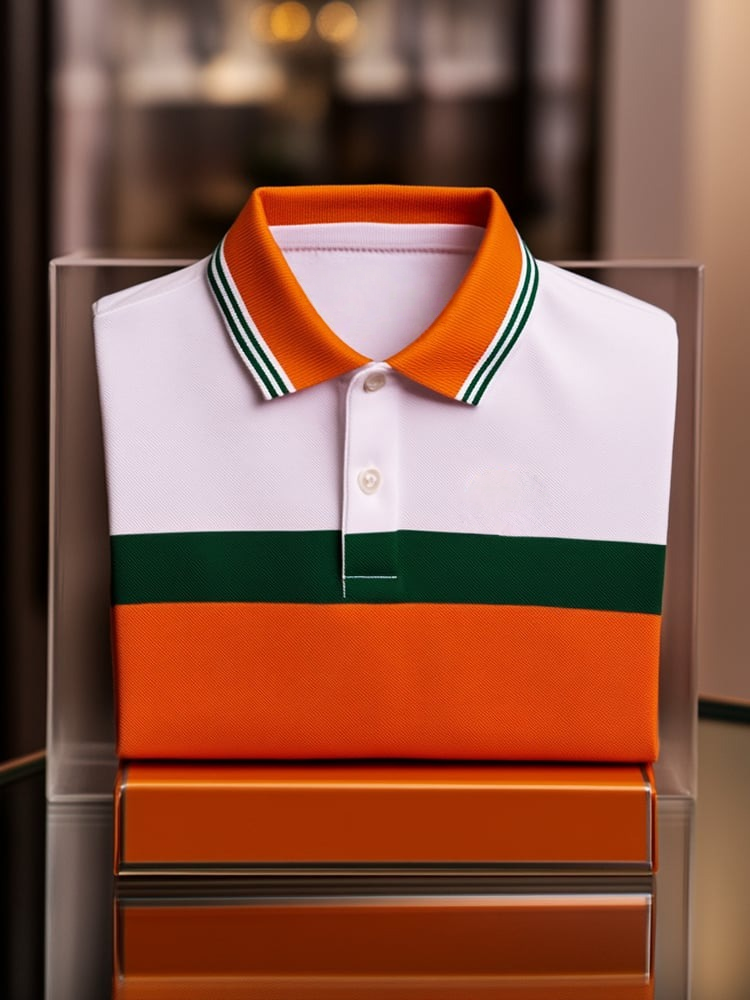 Men's Business Casual Button Short Sleeve Polo Shirt