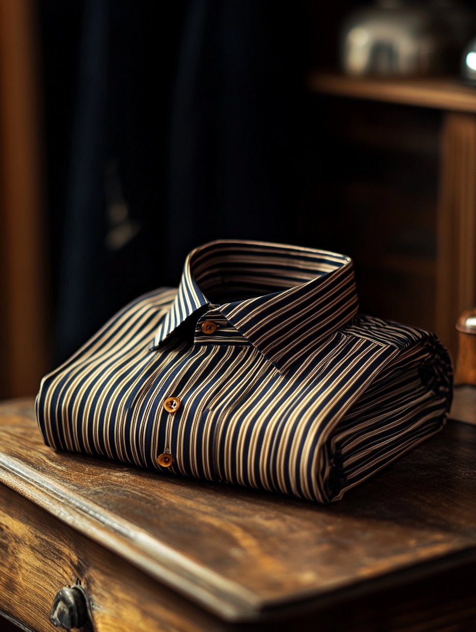 Men's Striped Luxe Long Sleeve Shirt