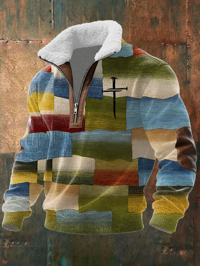 Men's Faith Cross Textured Sweatshirt
