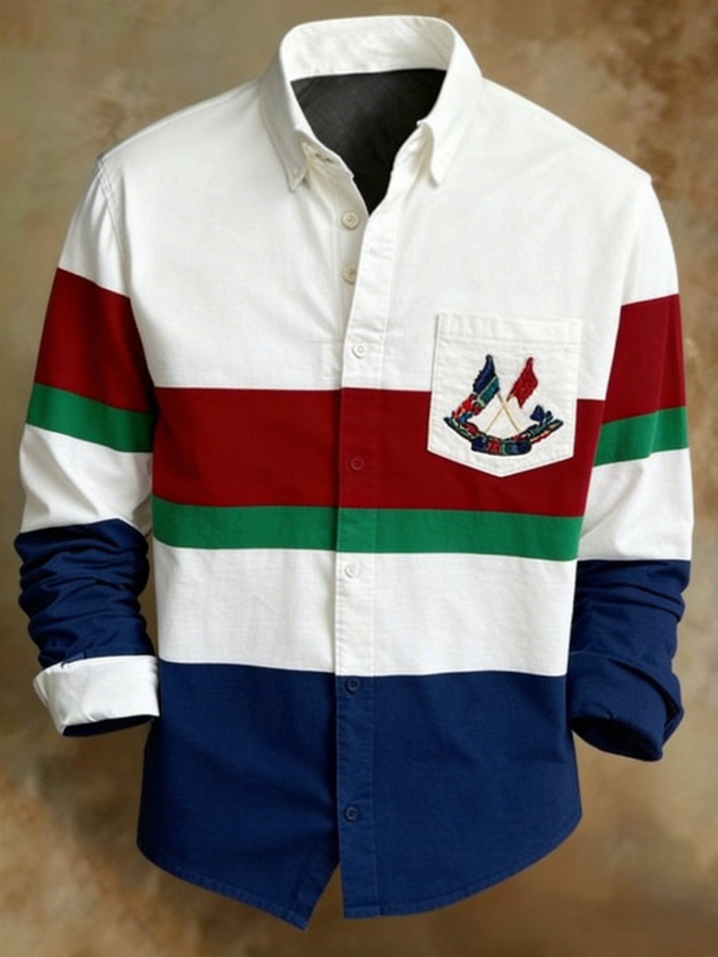 Men's Retro Print Business Shirt