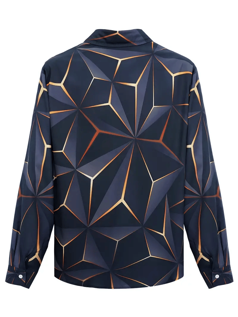 Men's Plaid Business Long Sleeve Shirt