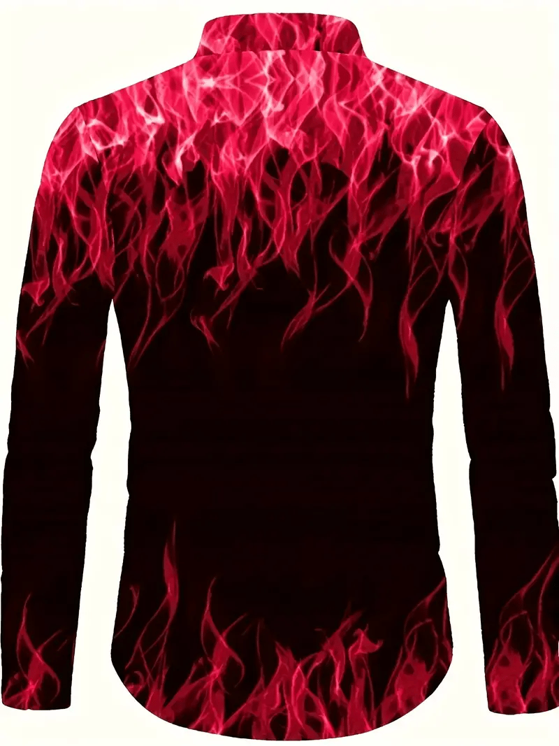 Men's Business Casual Striped Long Sleeve Shirt