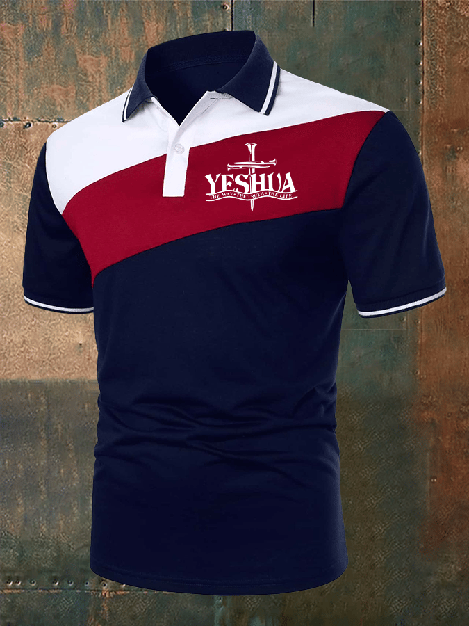 Men's Faith Printed Casual Polo Shirt