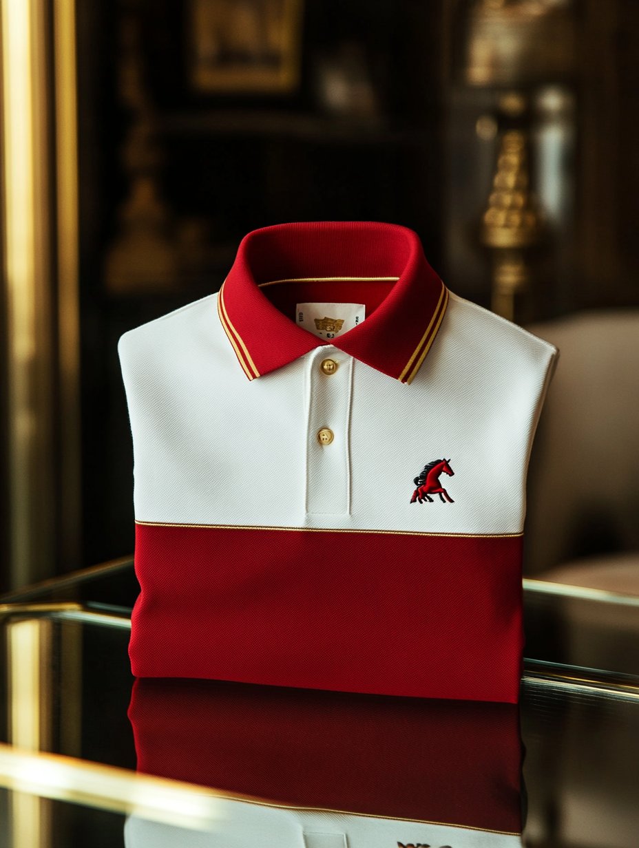 Men's Business Casual Horseback Rider Button-Down Short Sleeve Polo Shirt