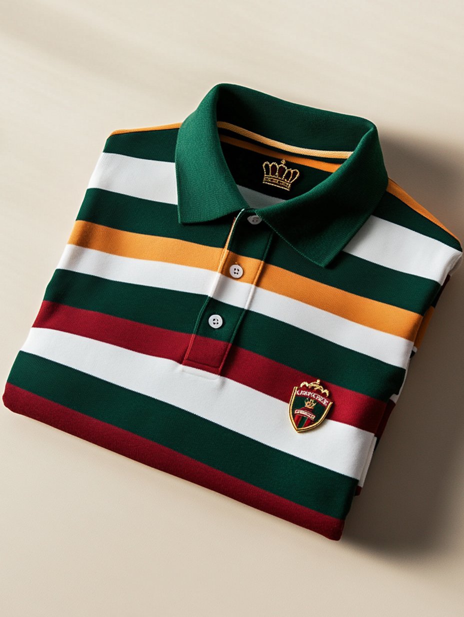 Men's Business Casual Artistic Button Short Sleeve Polo Shirt