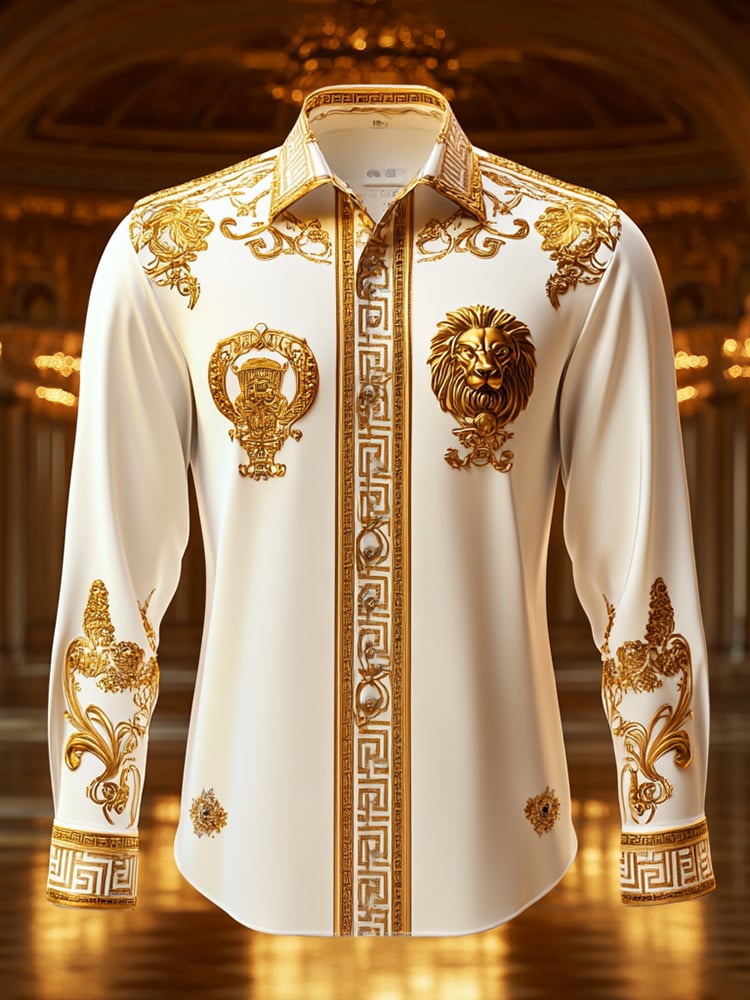 Men's Satin Luxe Long Sleeve Button Down Shirt