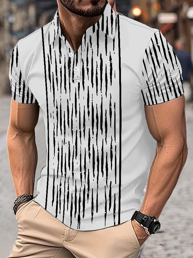 Men's Business Vacation Printed Casual POLO Shirt
